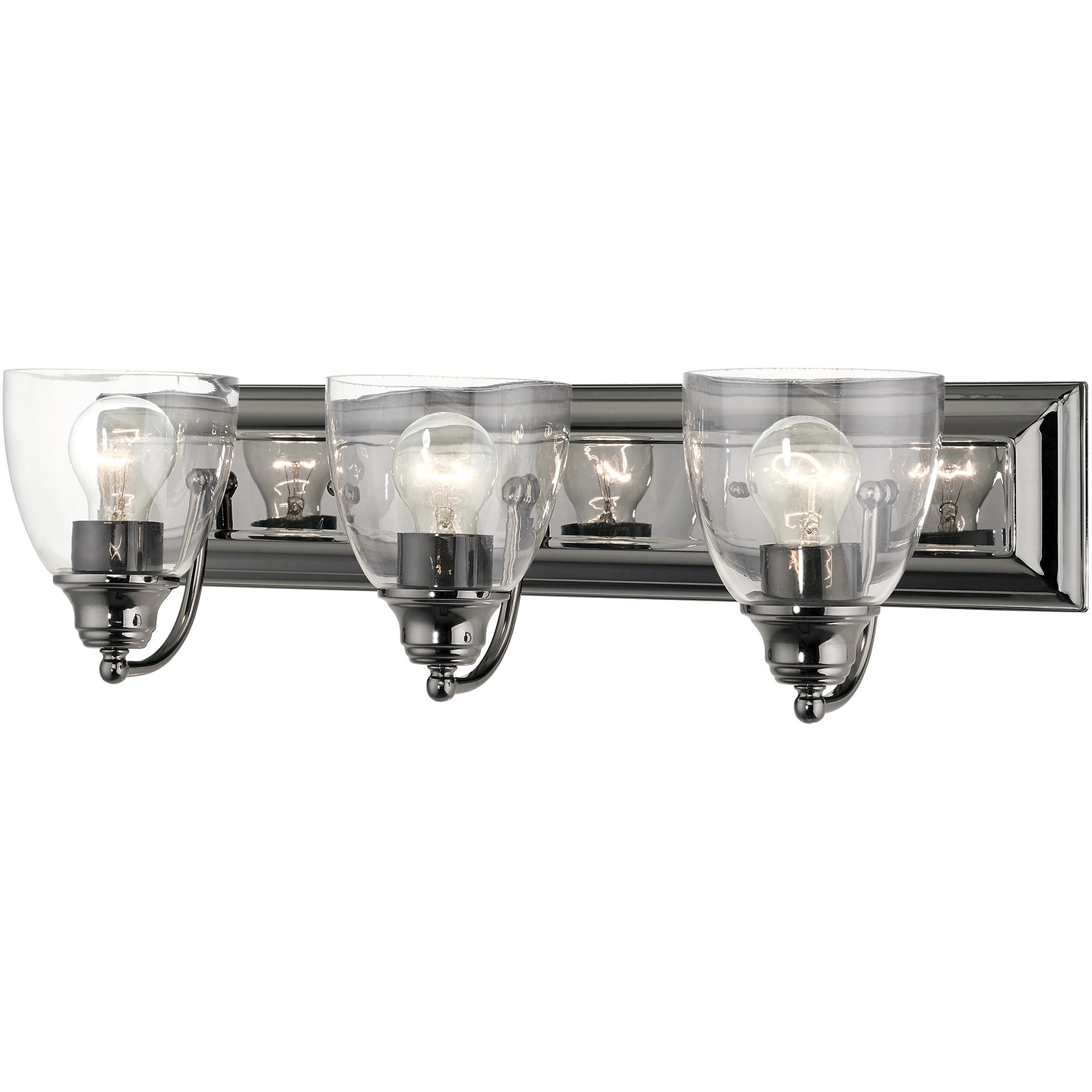 Birmingham 3 Light 24 inch Black Chrome Vanity Sconce Wall Light