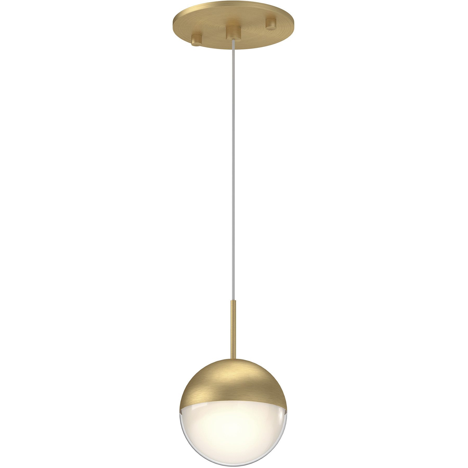 Pluto LED 4 inch Brushed Gold Pendant Ceiling Light