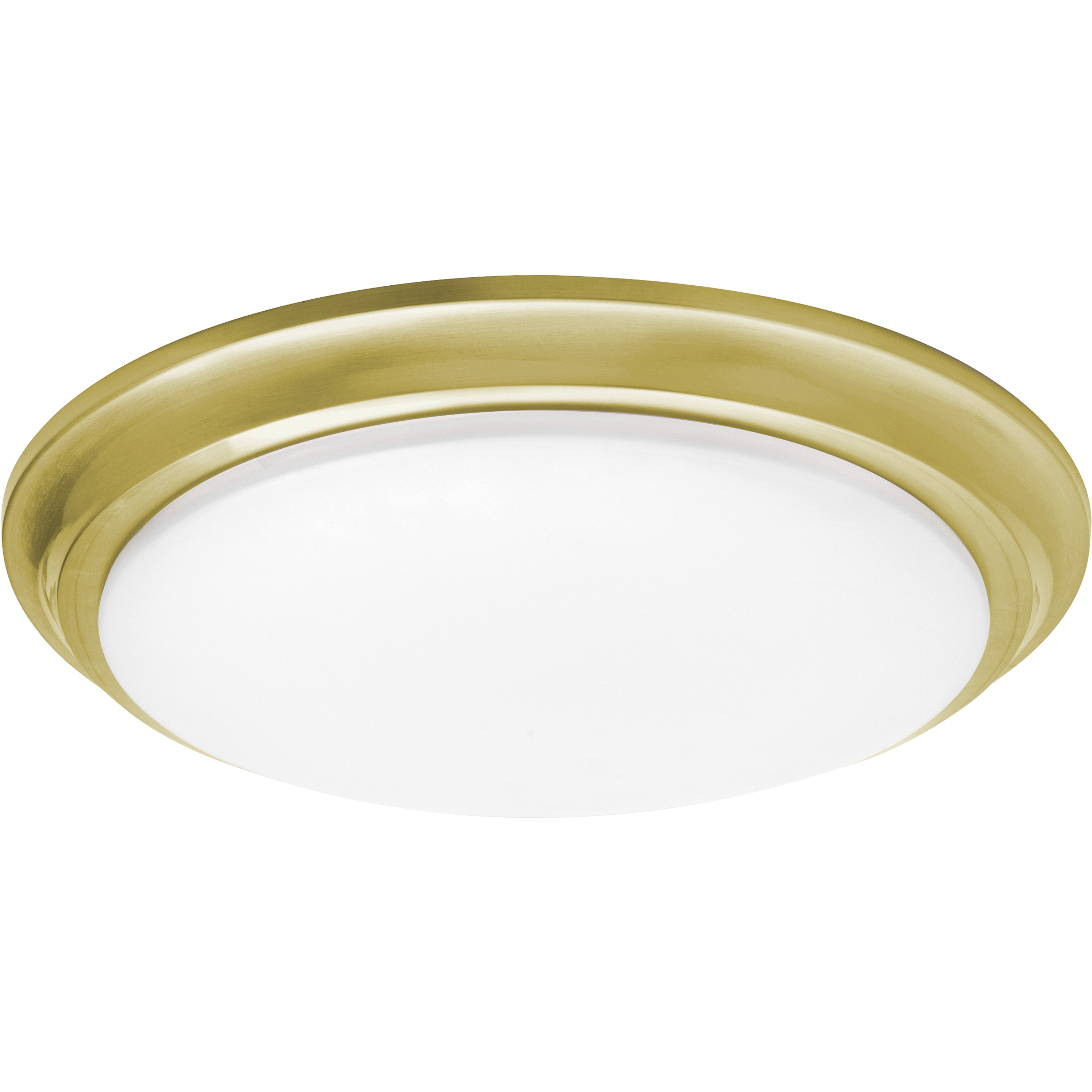Baron 1 Light 14 inch Satin Brass Flush Mount Ceiling Light
