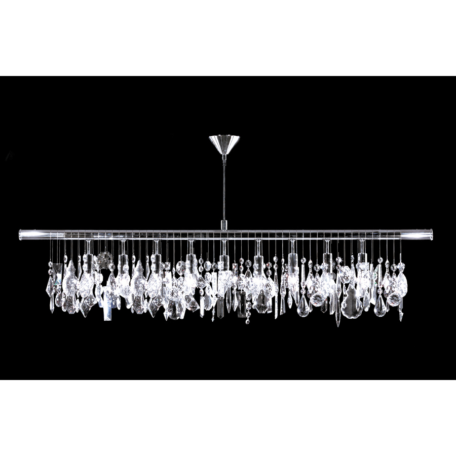 Fashionable Broadway 9 Light 47 inch Silver Chandelier Ceiling Light