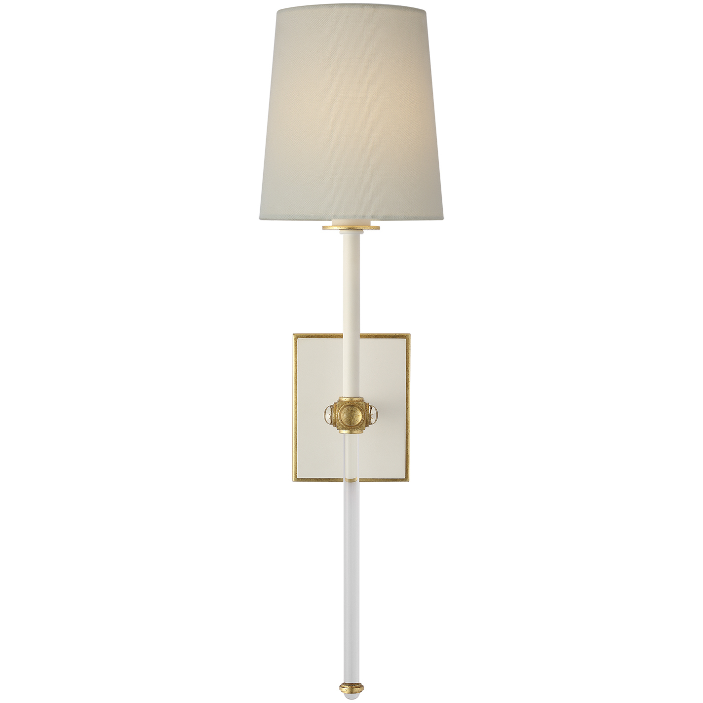 Julie Neill Lucia LED 5.5 inch Matte White and Crystal Cordless Sconce Wall Light