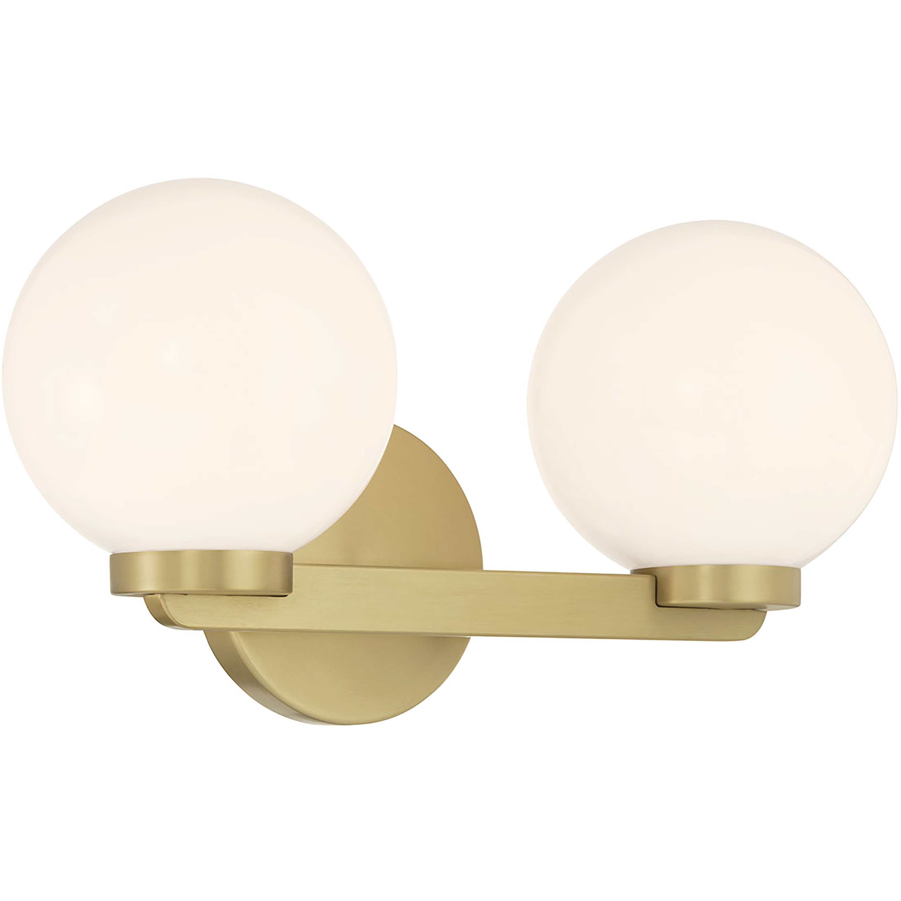 Ardeva 2 Light 14 inch Vintage Brass Bathroom Vanity Light Wall Light