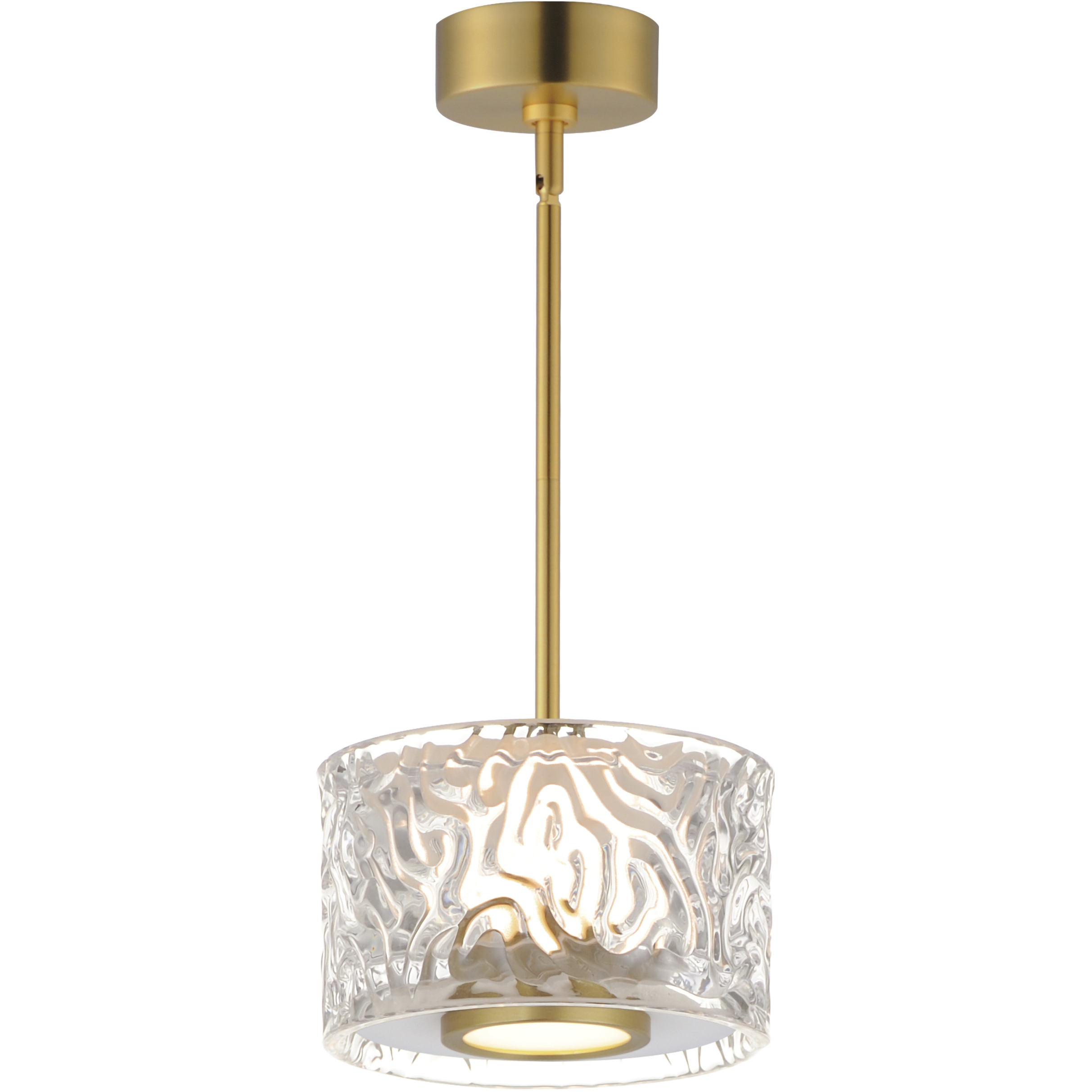 Elysian LED 5.5 inch Natural Aged Brass Single Pendant Ceiling Light