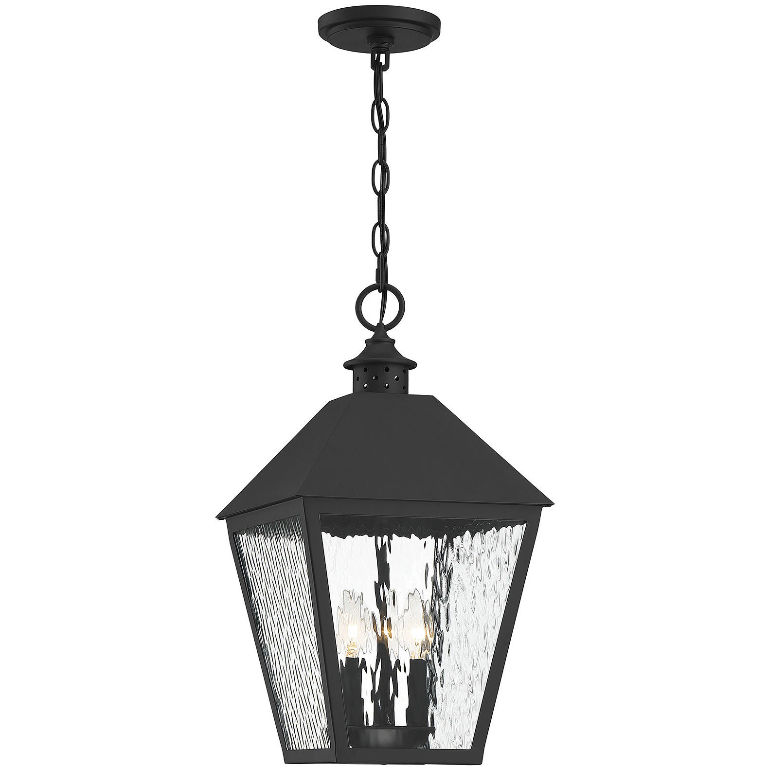 Harrison 3 Light 11 inch Matte Black Outdoor Hanging Lantern