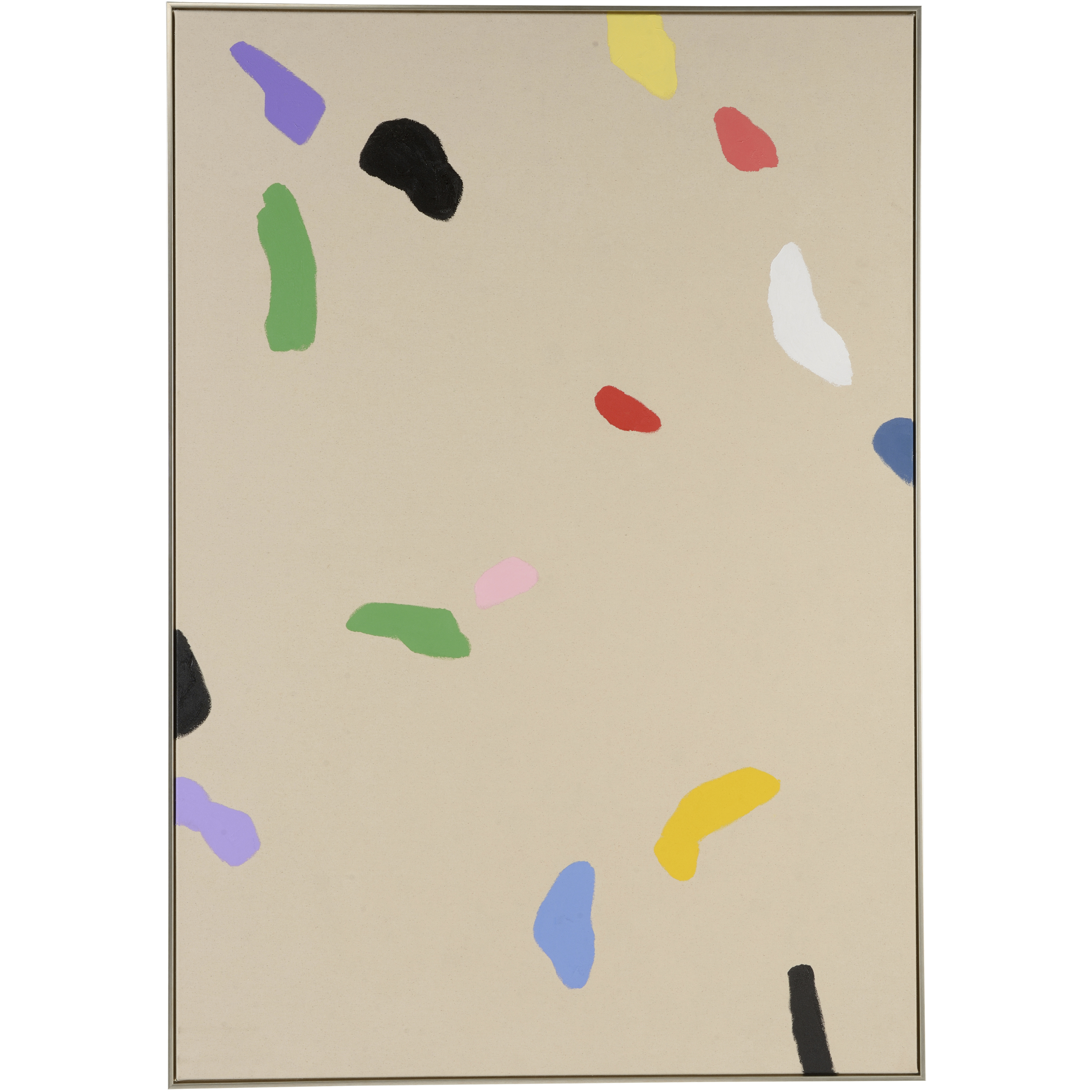 Confetti Tan and Silver Wall Art