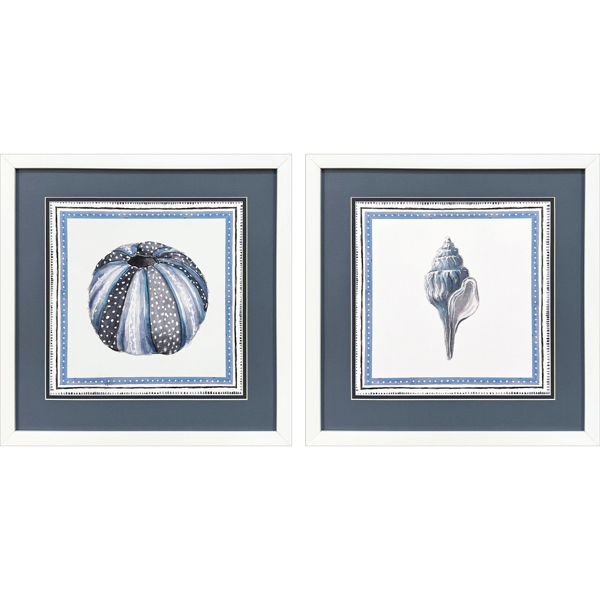 Seaside Blues Blue Framed Art, Propac