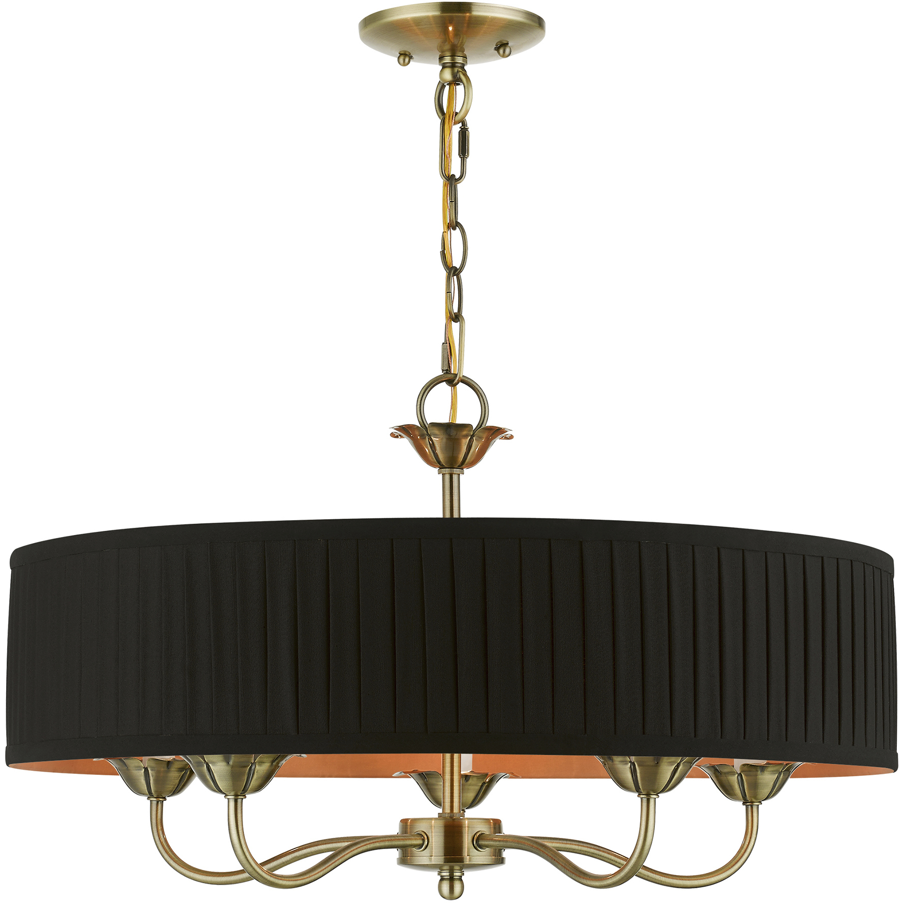 Livex Lighting 41865-01 Harrington 5 Light 23 inch Antique Brass ...
