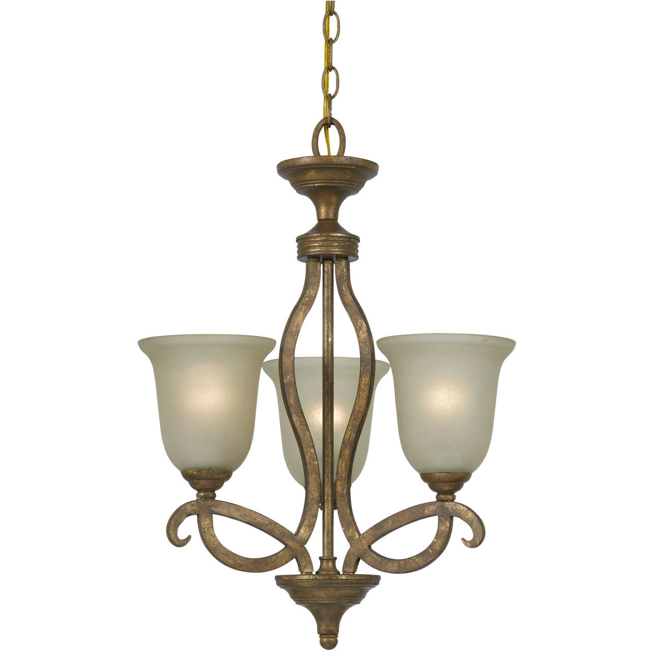 Emmet 3 Light 18 inch Vintage Gold Chandelier Ceiling Light