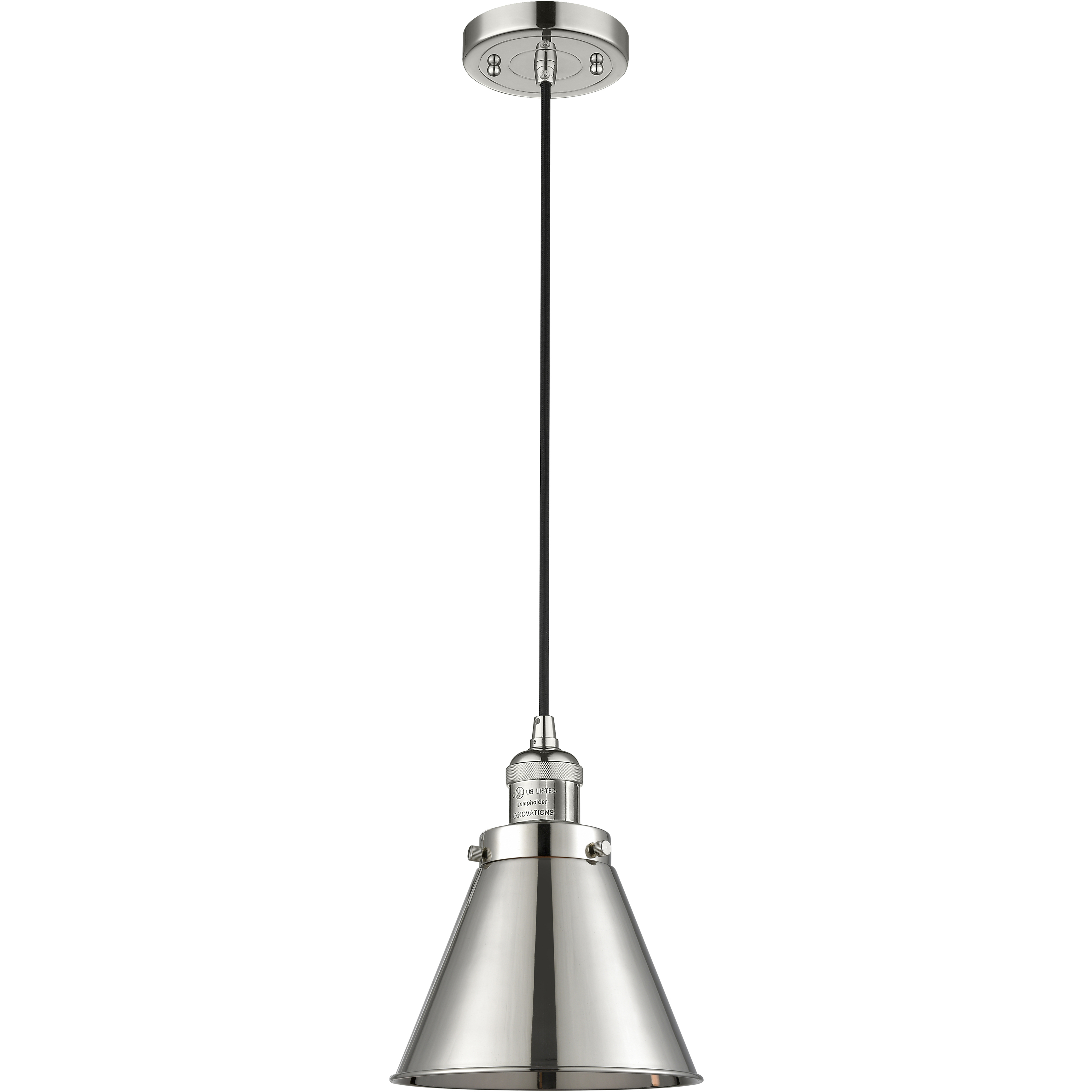 Franklin Restoration Appalachian 1 Light 8 inch Polished Nickel Mini Pendant Ceiling Light in Incandescent, Franklin Restoration