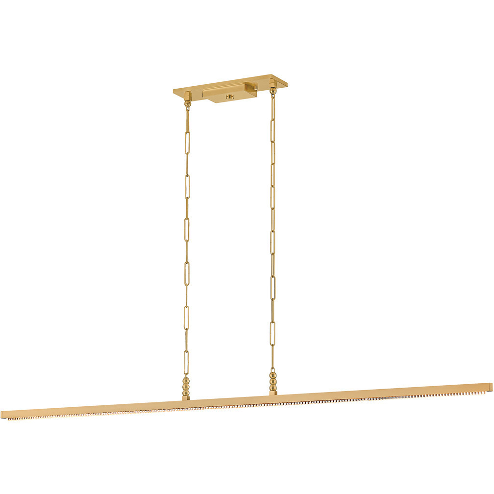 Cortina LED 72 inch Vintage Brass Linear Ceiling Light