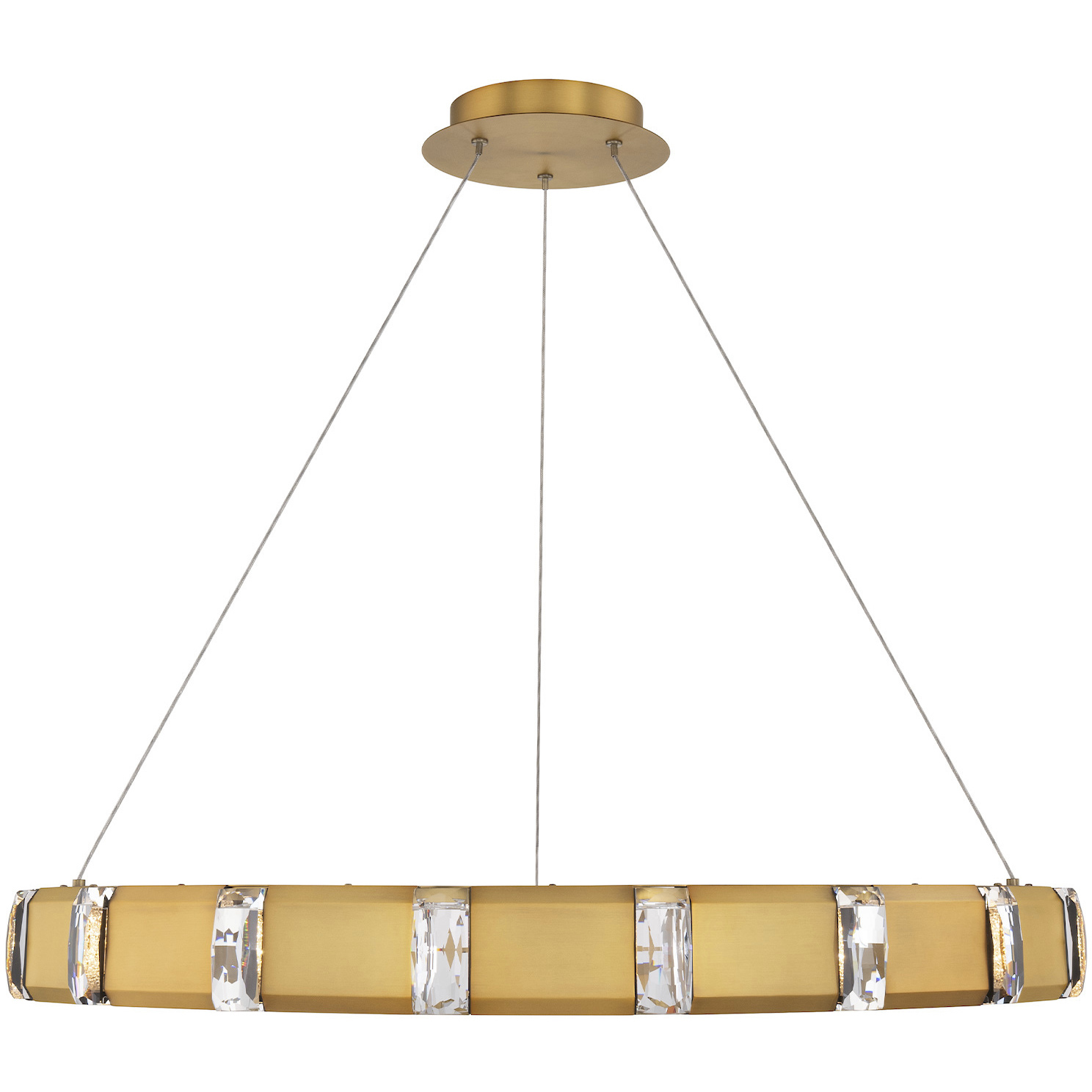 Beyond Jounce LED 36.1 inch Aged Brass Pendant Ceiling Light