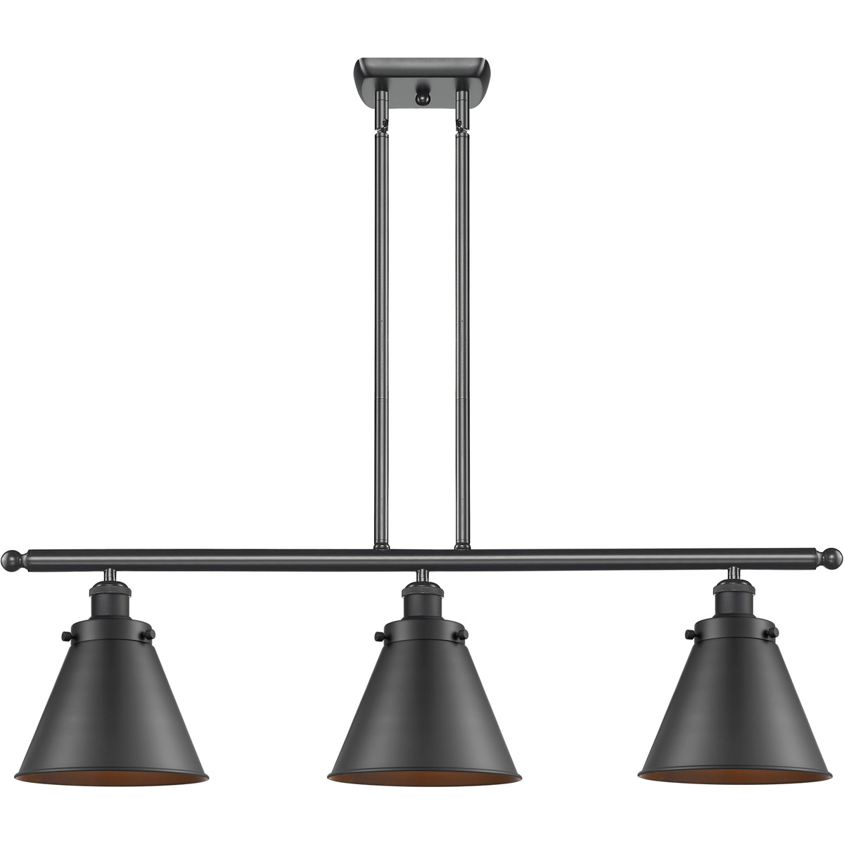 Ballston Appalachian 3 Light 36 inch Antique Copper Island Light Ceiling Light