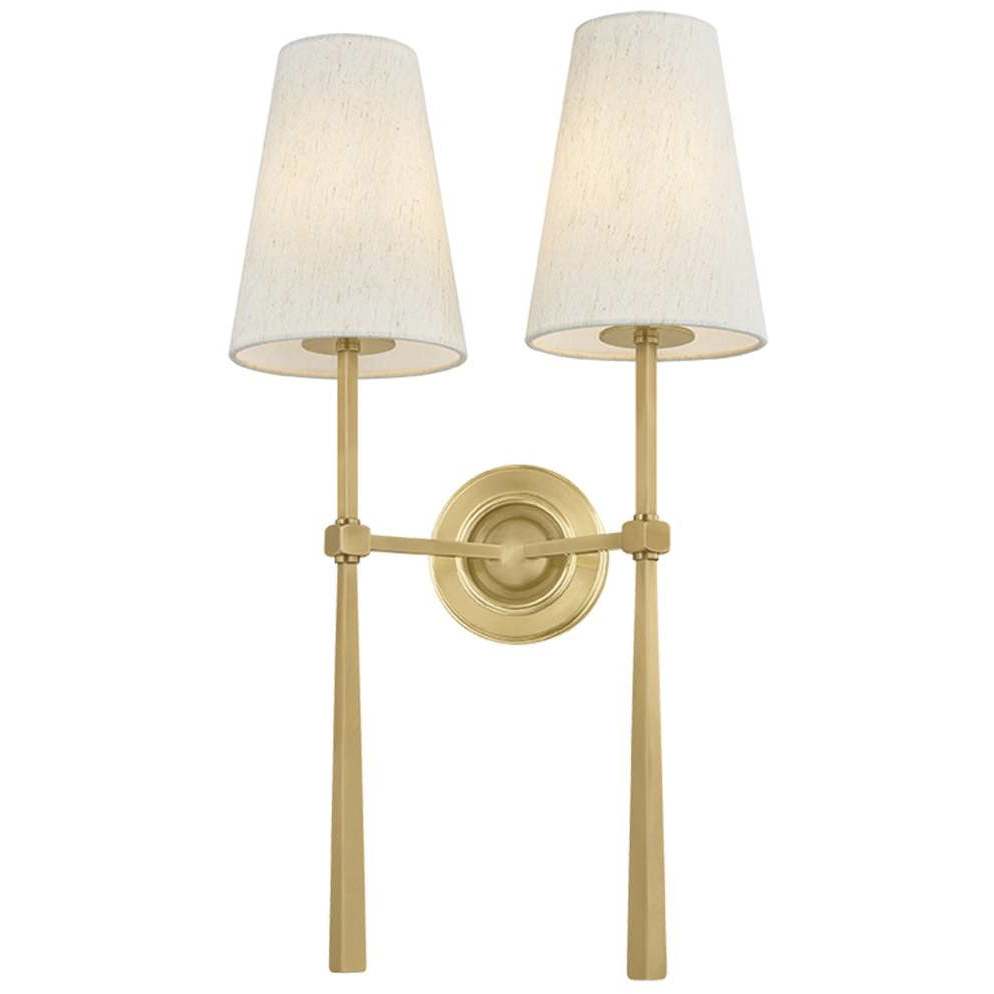 Cadiz 2 Light 13.25 inch Vintage Brass Wall Sconce Wall Light