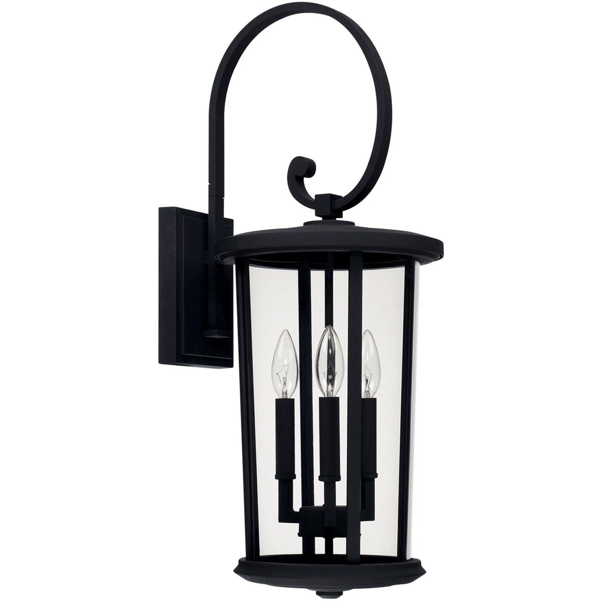 Howell 3 Light 26.25 inch Black Outdoor Wall Lantern