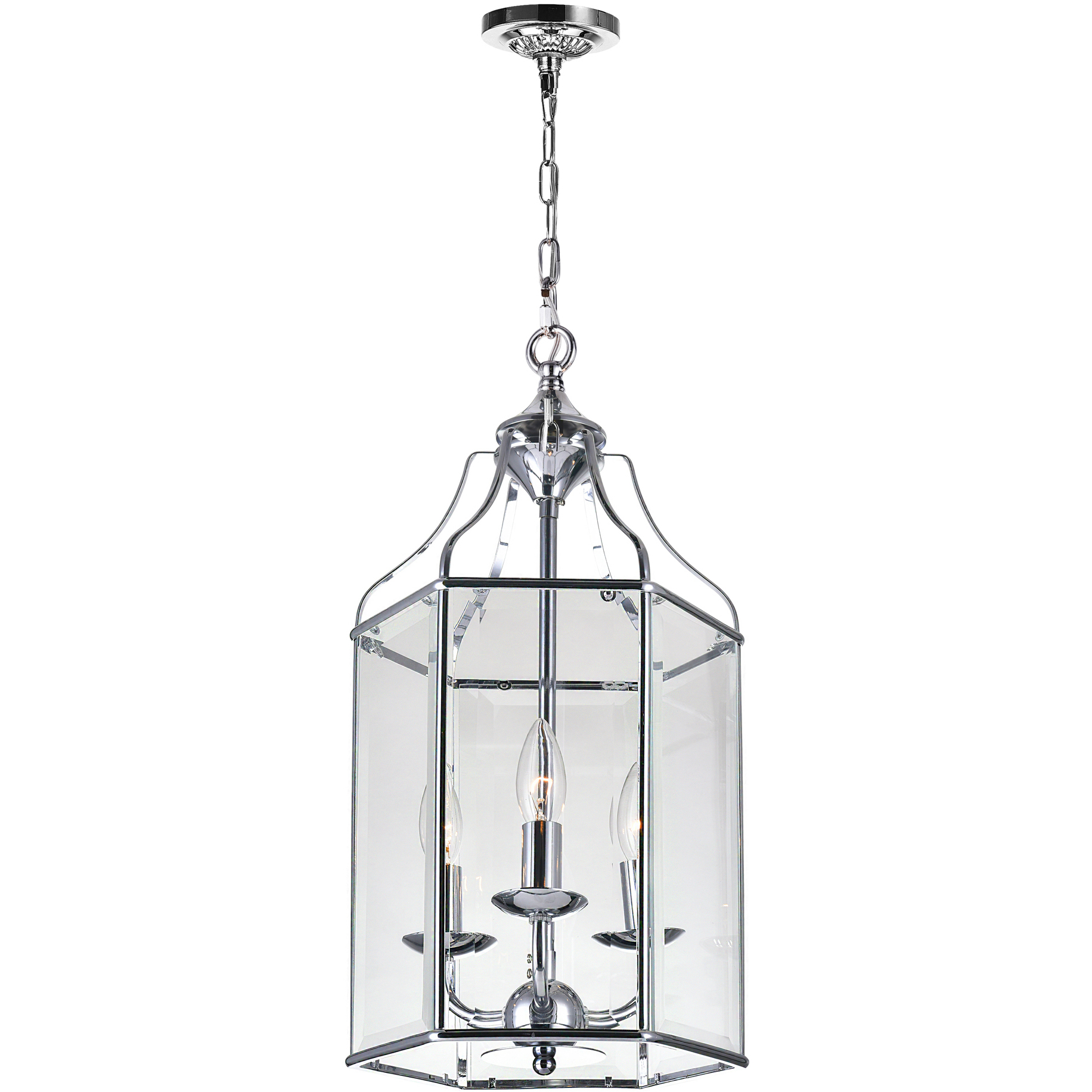 Maury 3 Light 10 inch Chrome Up Chandelier Ceiling Light