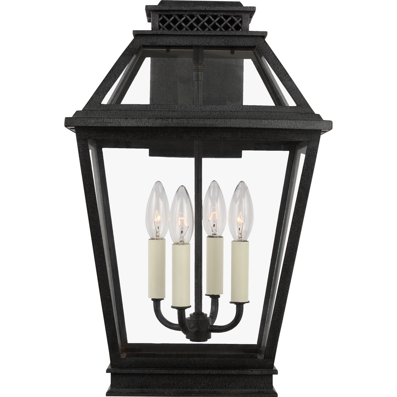 C&M by Chapman & Myers Falmouth 4 Light 19 inch Dark Weathered Zinc Outdoor Wall Lantern
