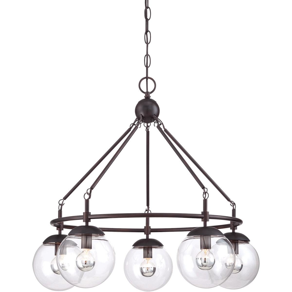 Argo 5 Light 25 inch English Bronze Chandelier Ceiling Light