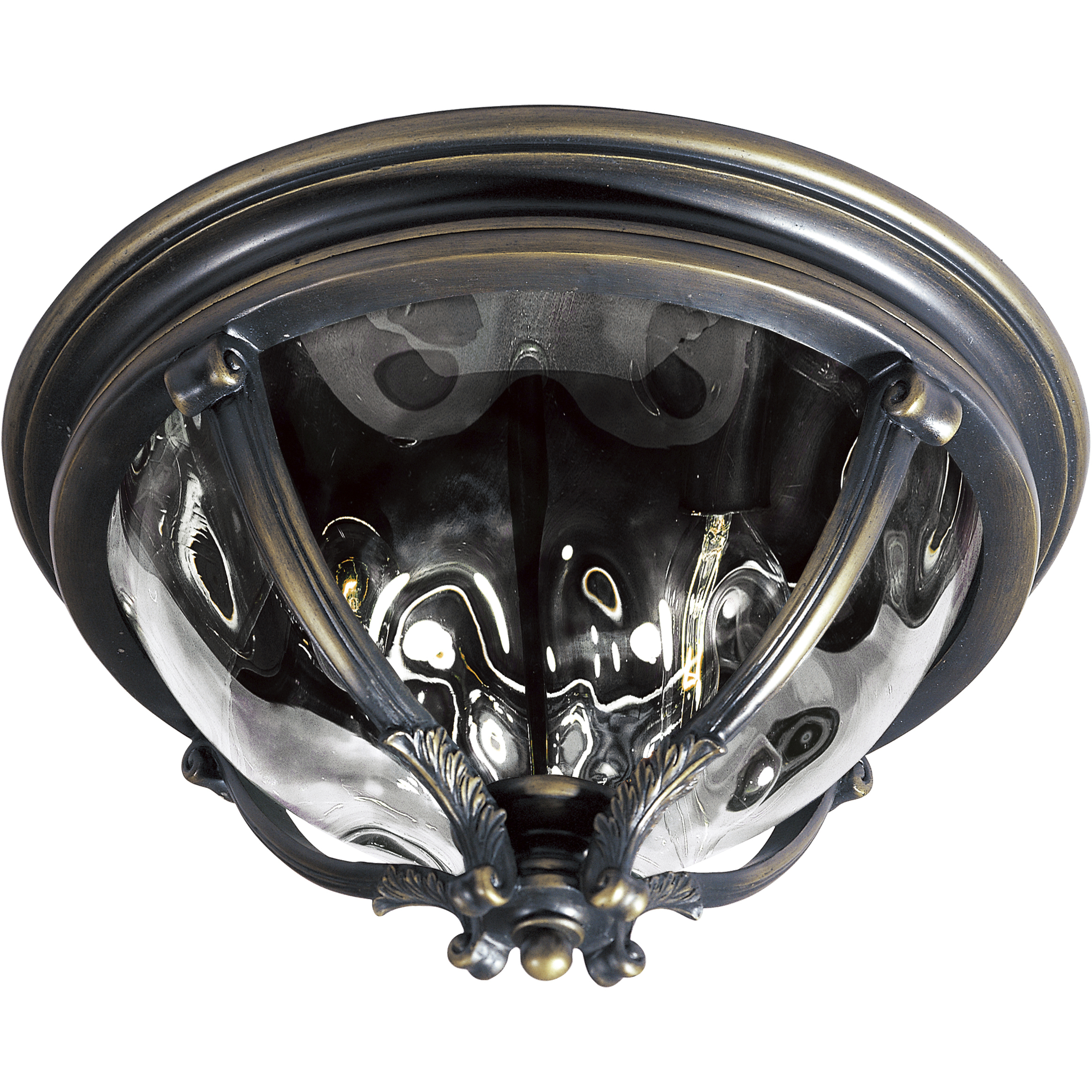 Camden VX 3 Light 16 inch Golden Bronze Outdoor Flush Mount
