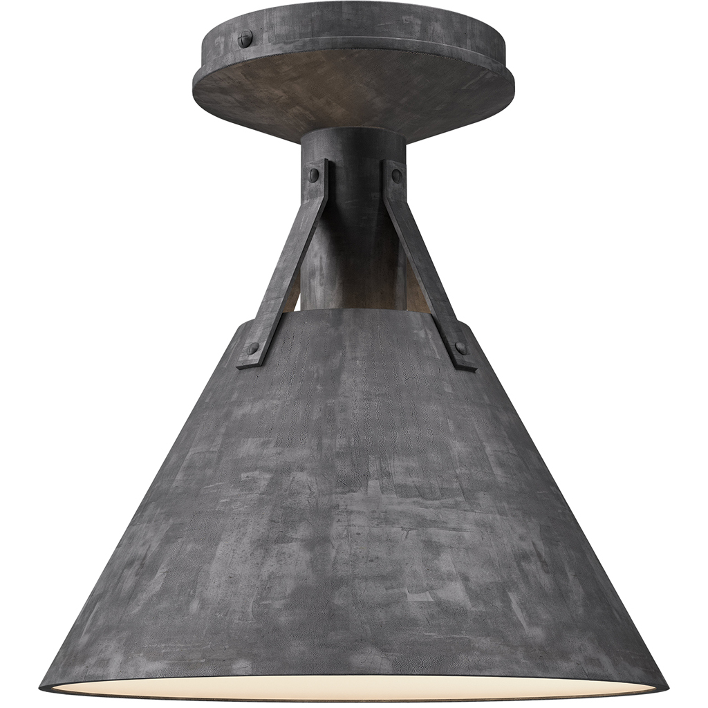 Alora Mood Archer 1 Light 9.5 inch Steel Shade Flush Mount Ceiling Light