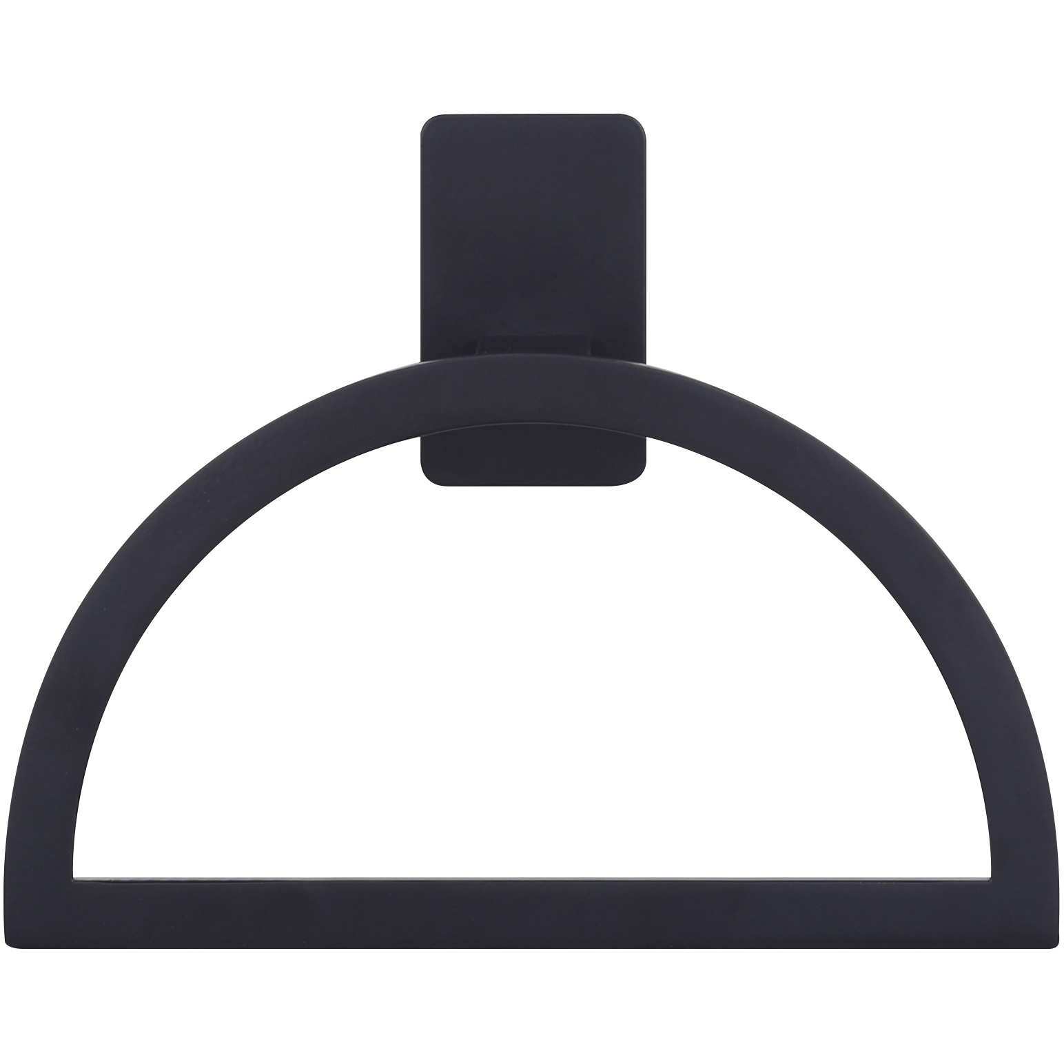 Archer 7 inch Matte Black Towel Ring