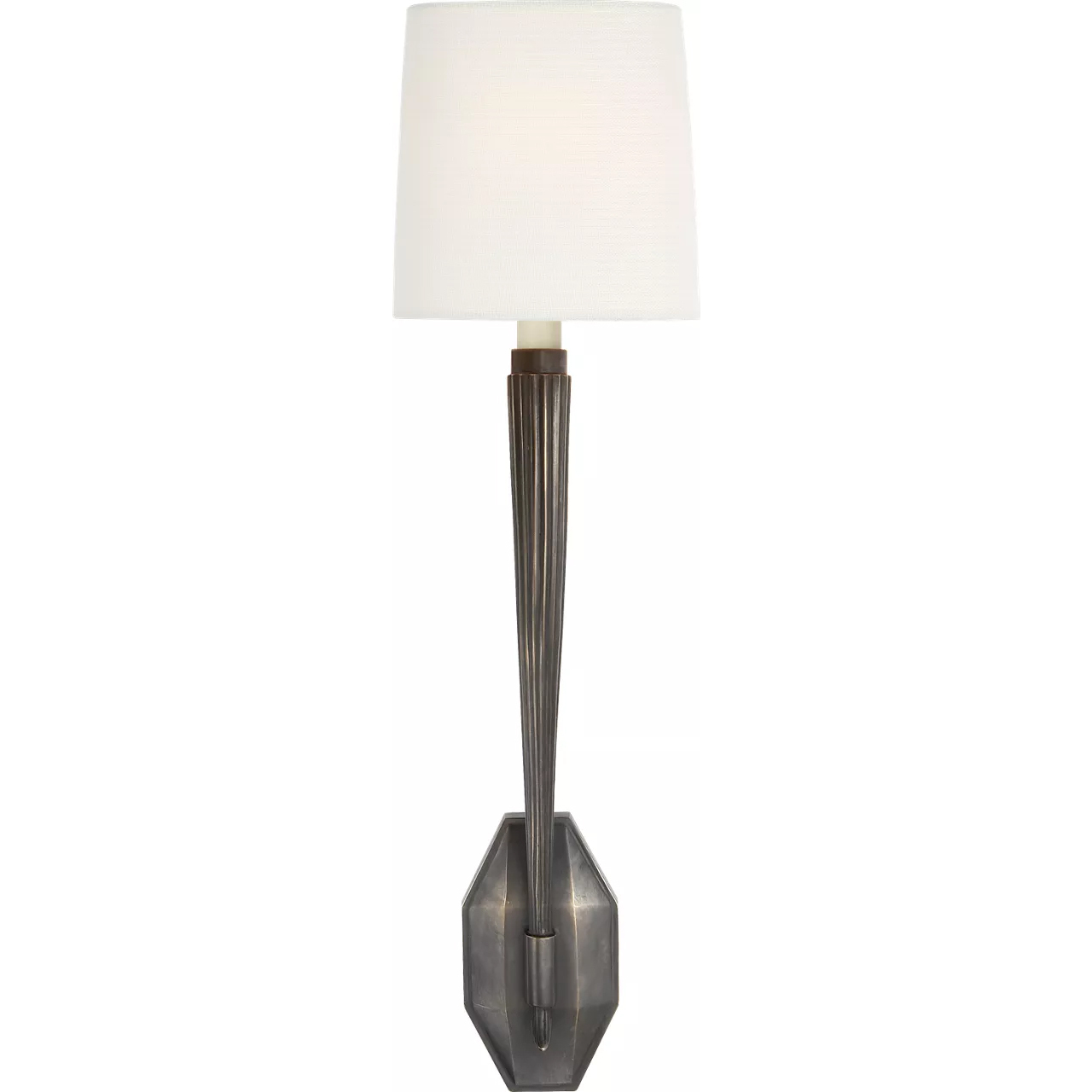 Chapman & Myers Ruhlmann 1 Light 6.25 inch Bronze Single Sconce Wall Light in Linen