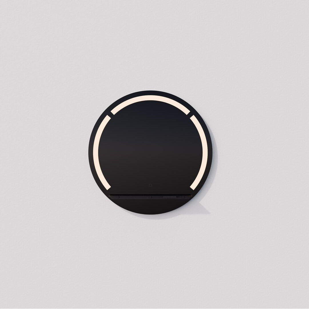 Skylight Black LED Mirror