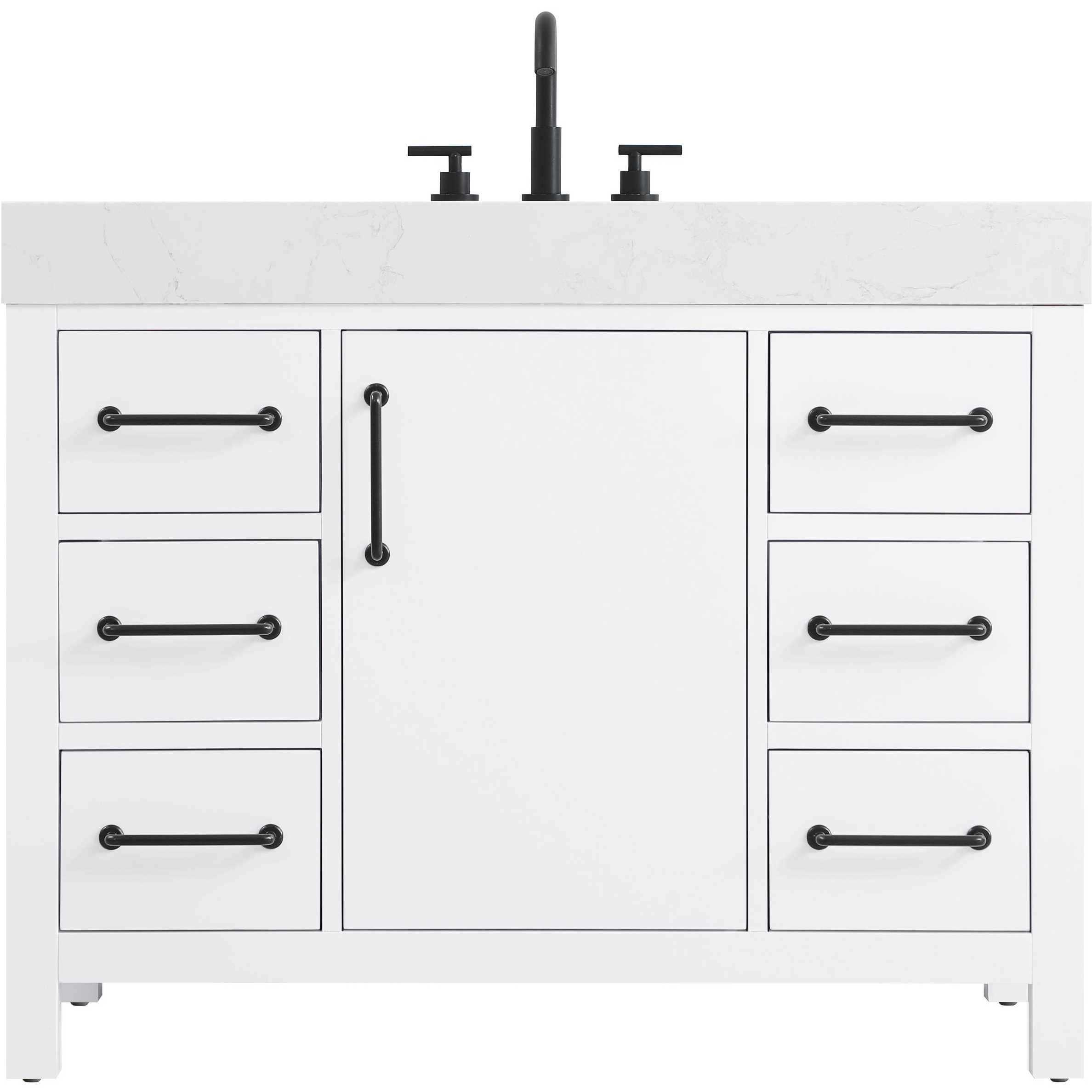 Nathan 42 X 34 inch White Bathroom Vanity Cabinet in Not Included