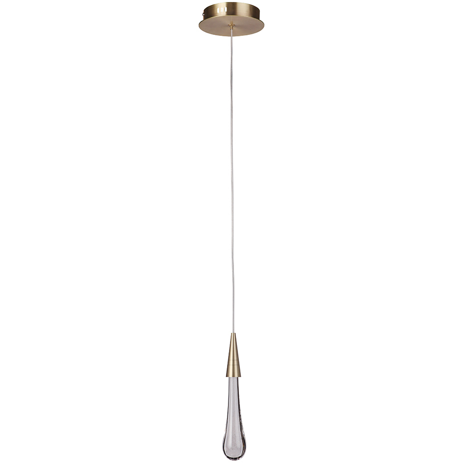Teardrop 2 inch Brass Pendant Ceiling Light