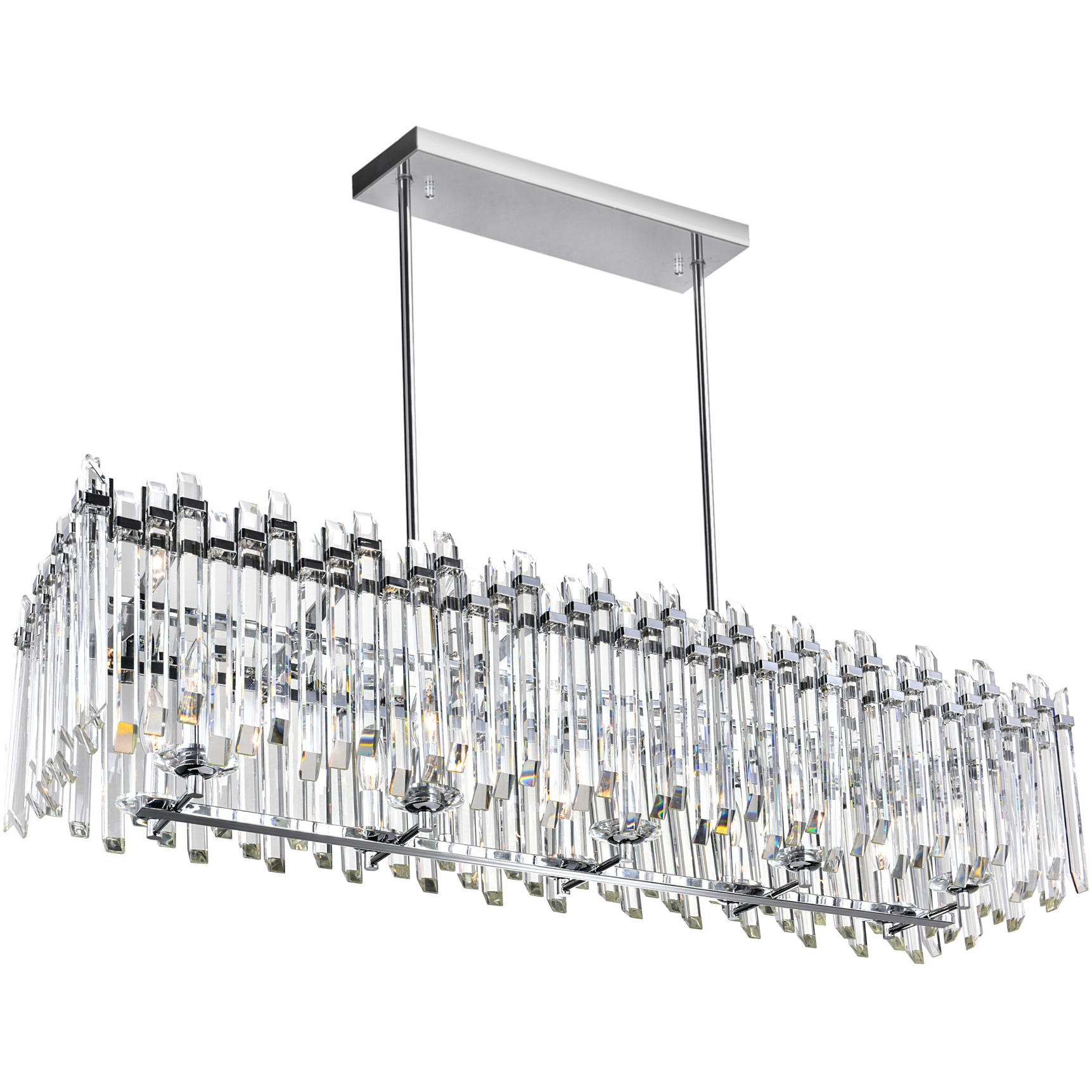 Henrietta 10 Light 47 inch Chrome Pool Table Light Ceiling Light
