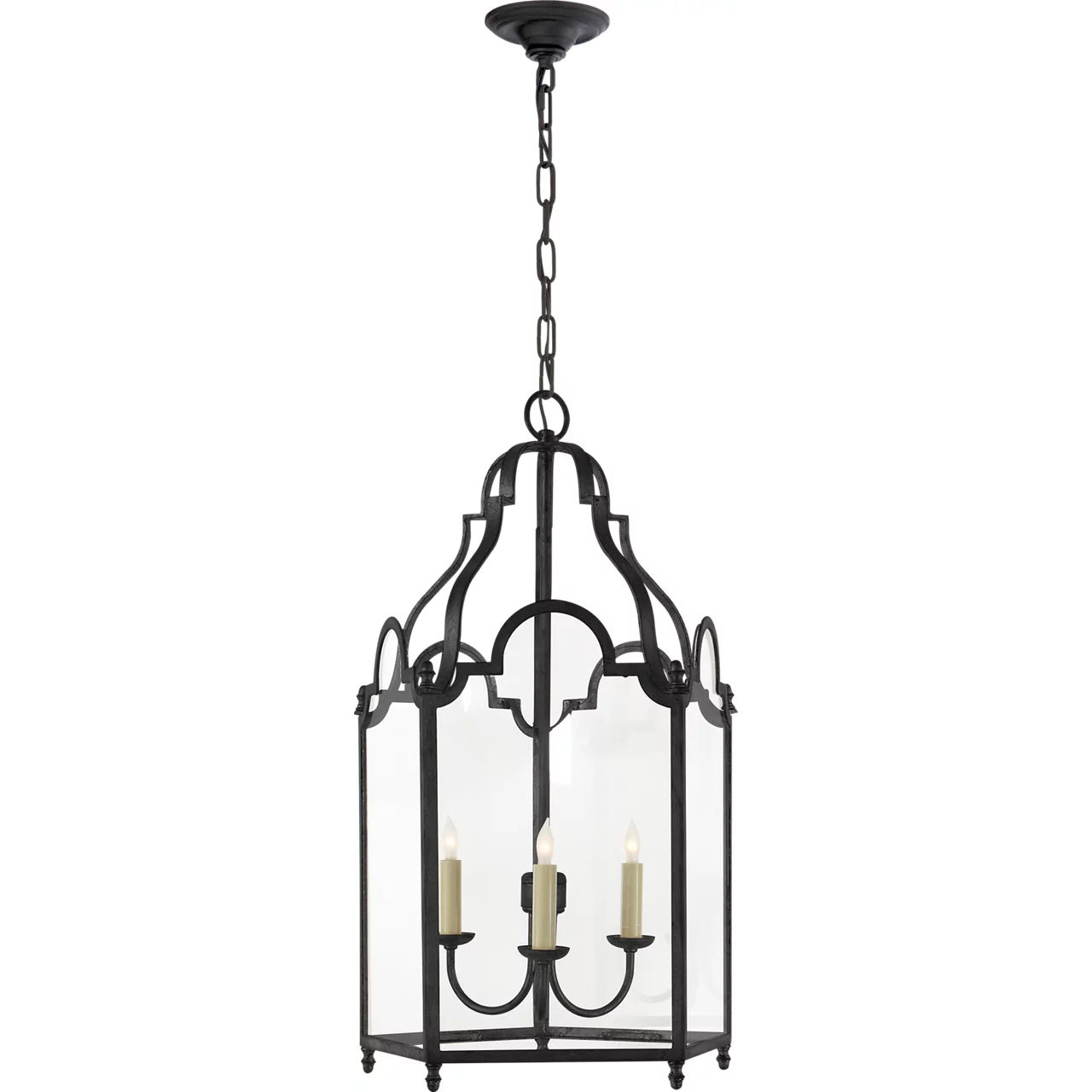 Chapman & Myers French Market 3 Light 16.5 inch Blackened Rust Lantern Pendant Ceiling Light, Medium