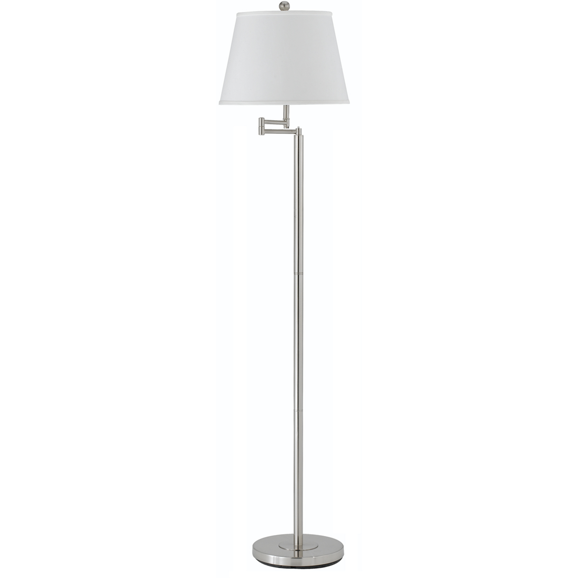 Andros 60 inch 150 watt Brushed Steel Swing Arm Floor Lamp Portable Light