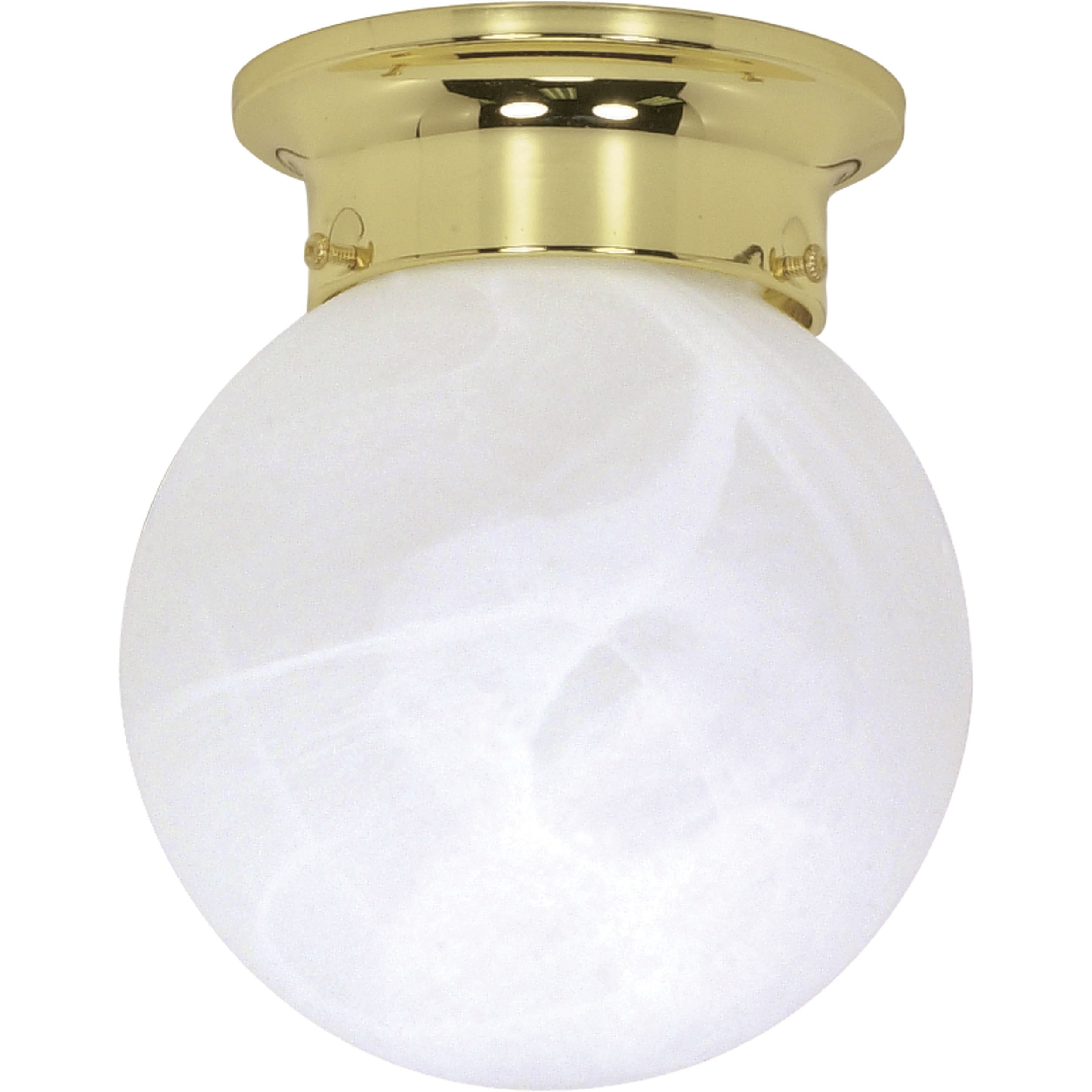 Brentwood 1 Light 6 inch Polished Brass Flush Mount Ceiling Light