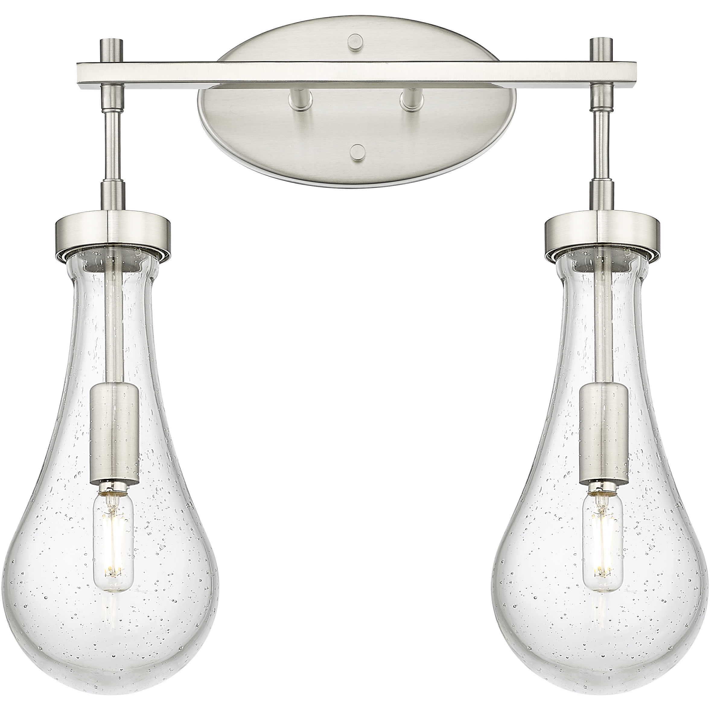 Downtown Urban Owego 2 Light 16.63 inch Satin Nickel Bath Vanity Light Wall Light in Seedy