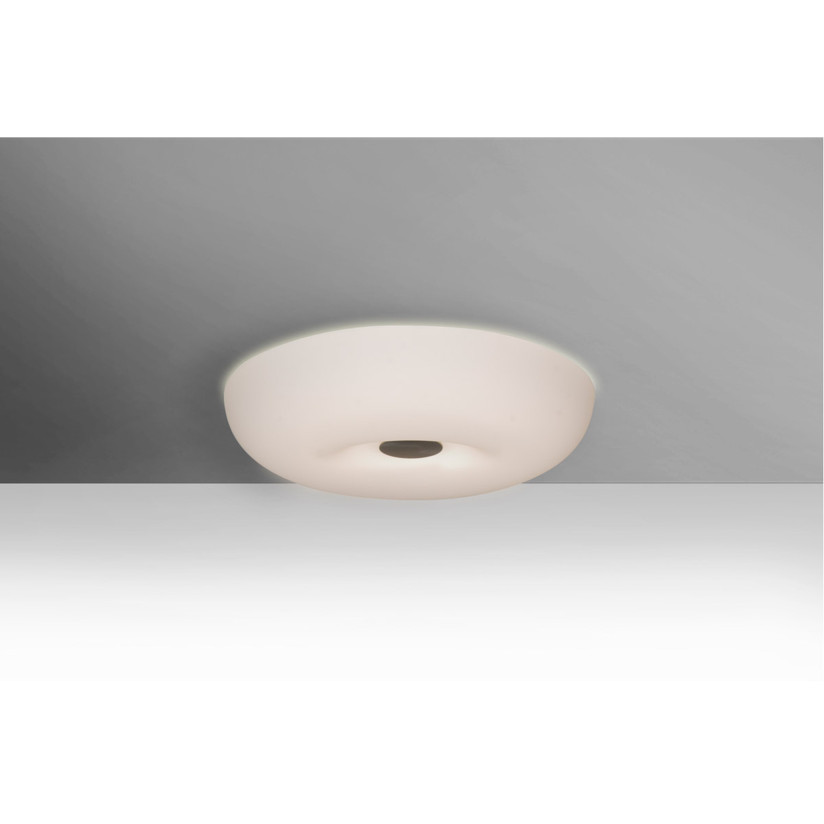 Nimbus 1 Light 10 inch Satin Nickel Flush Mount Ceiling Light