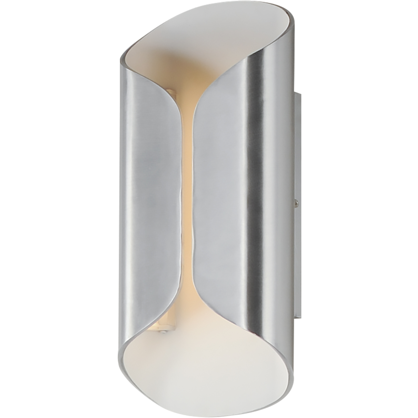 Folio LED 13.75 inch Satin Aluminum and White Outdoor Wall Mount