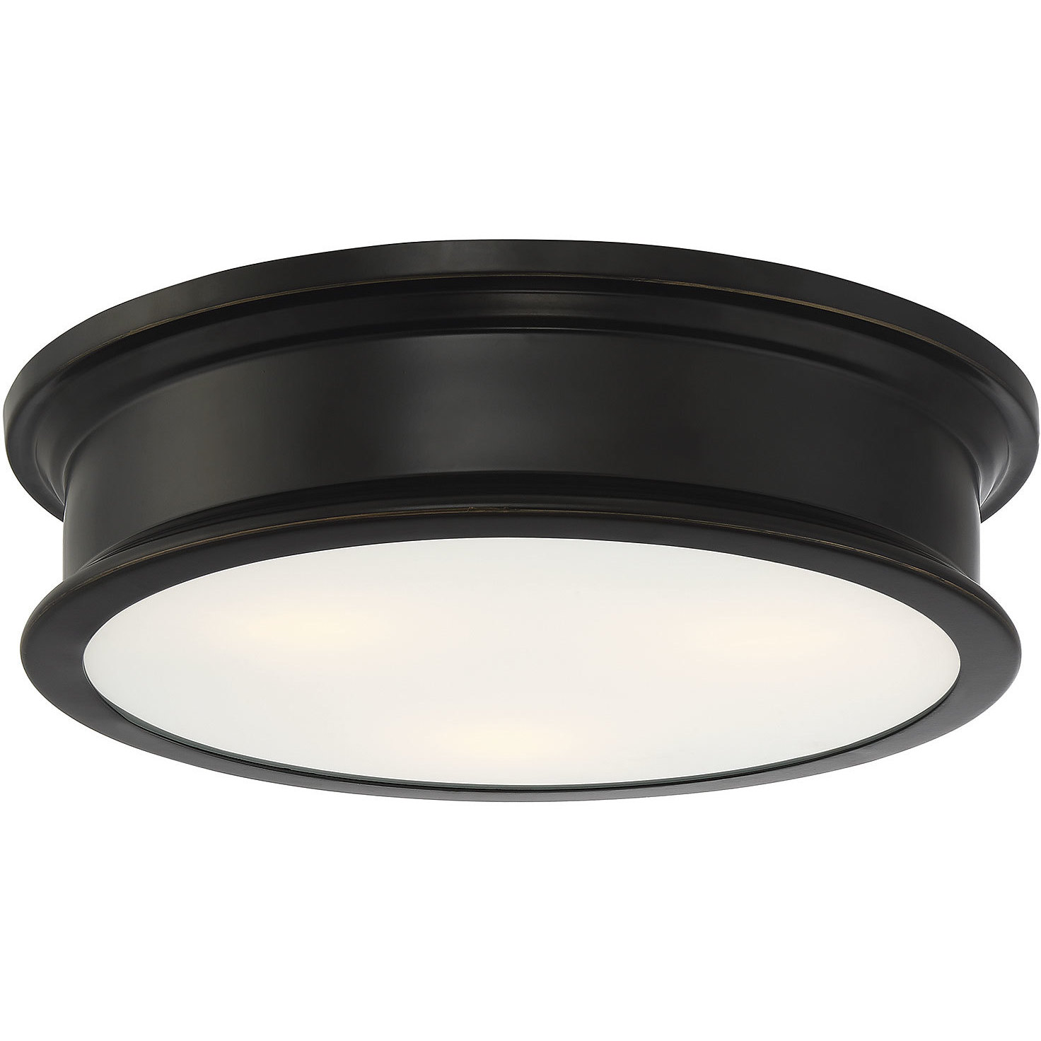 Watkins 3 Light 16 inch Classic Bronze Flush Mount Ceiling Light, Essentials