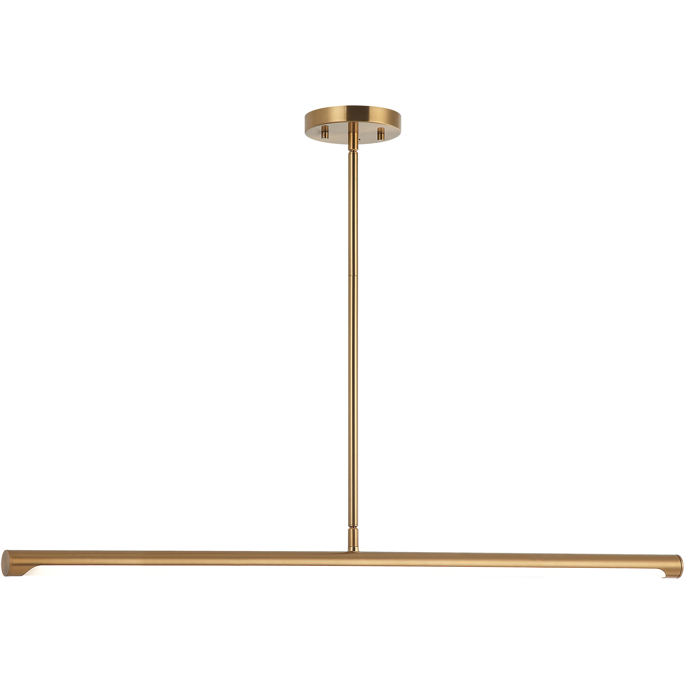 Novelle LED 1.25 inch Aged Gold Brass Pendant Ceiling Light