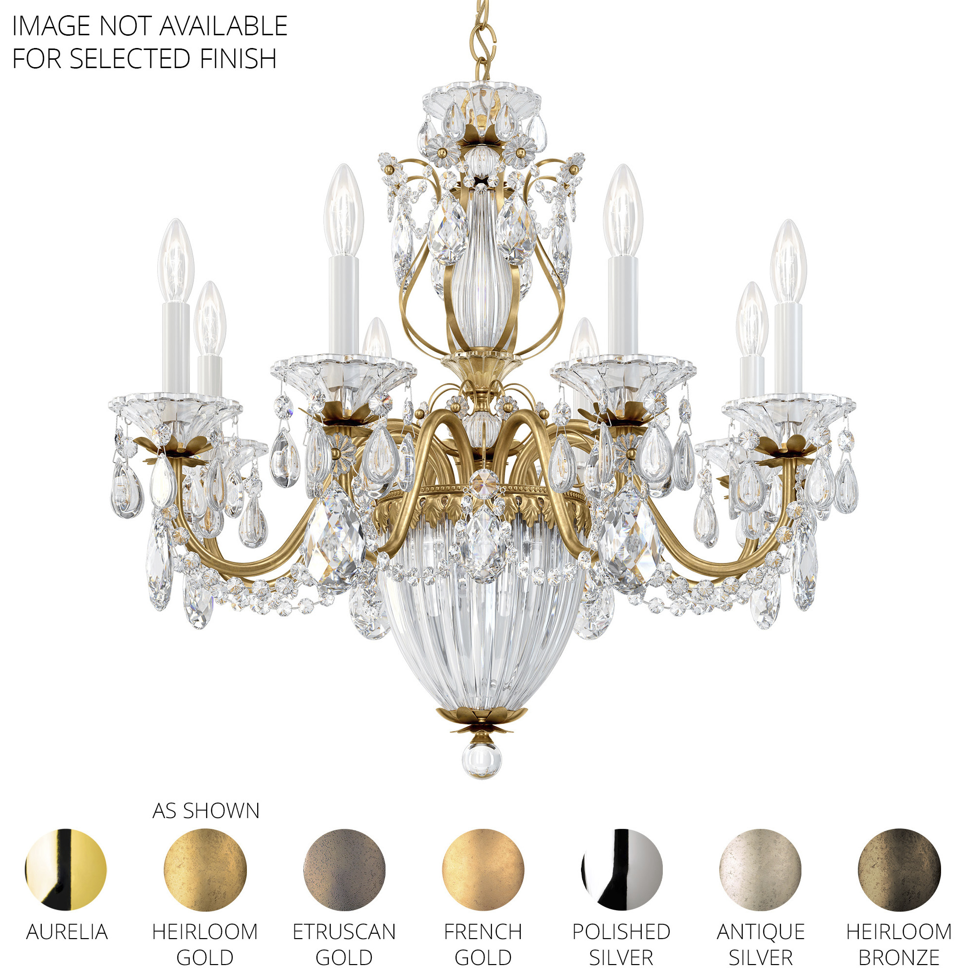 Bagatelle 11 Light 26.5 inch Aurelia Chandelier Ceiling Light in Heritage