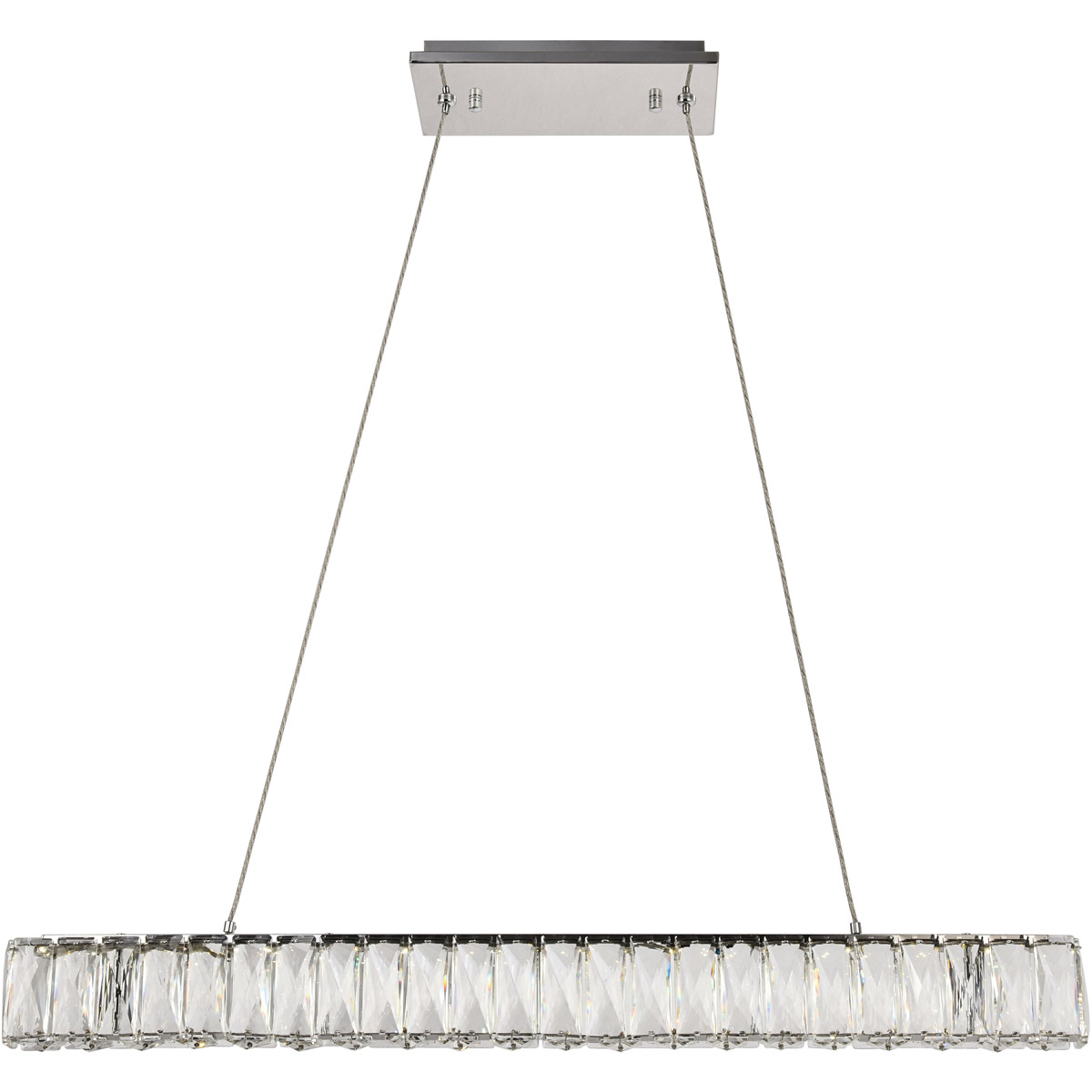Monroe LED 31.5 inch Chrome Chandelier Ceiling Light