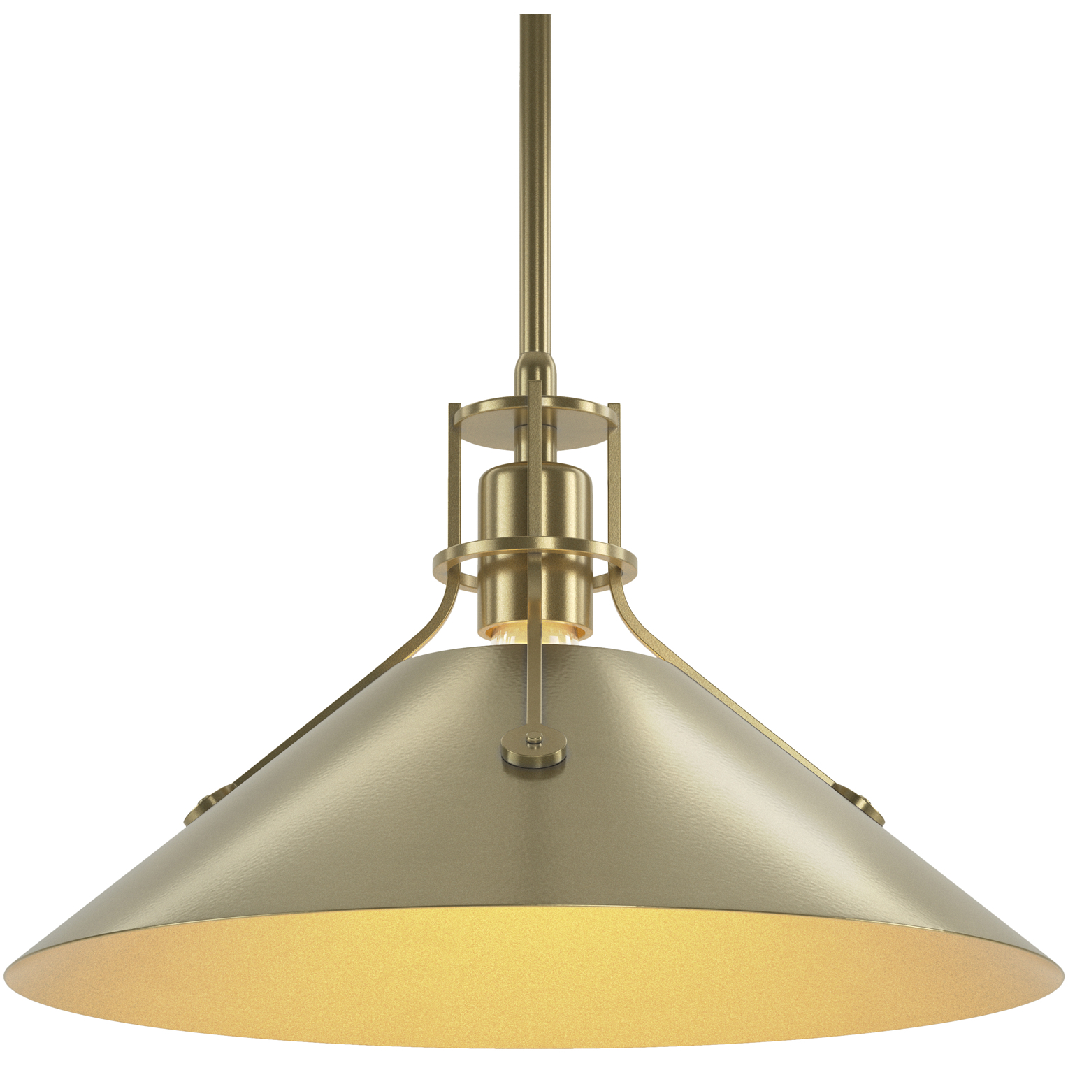 Henry 1 Light 14.4 inch Modern Brass and Modern Brass Mini Pendant Ceiling Light, Medium