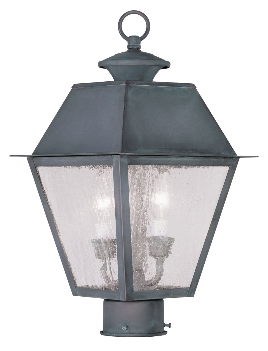 Mansfield 2 Light 17 inch Charcoal Outdoor Post Top Lantern