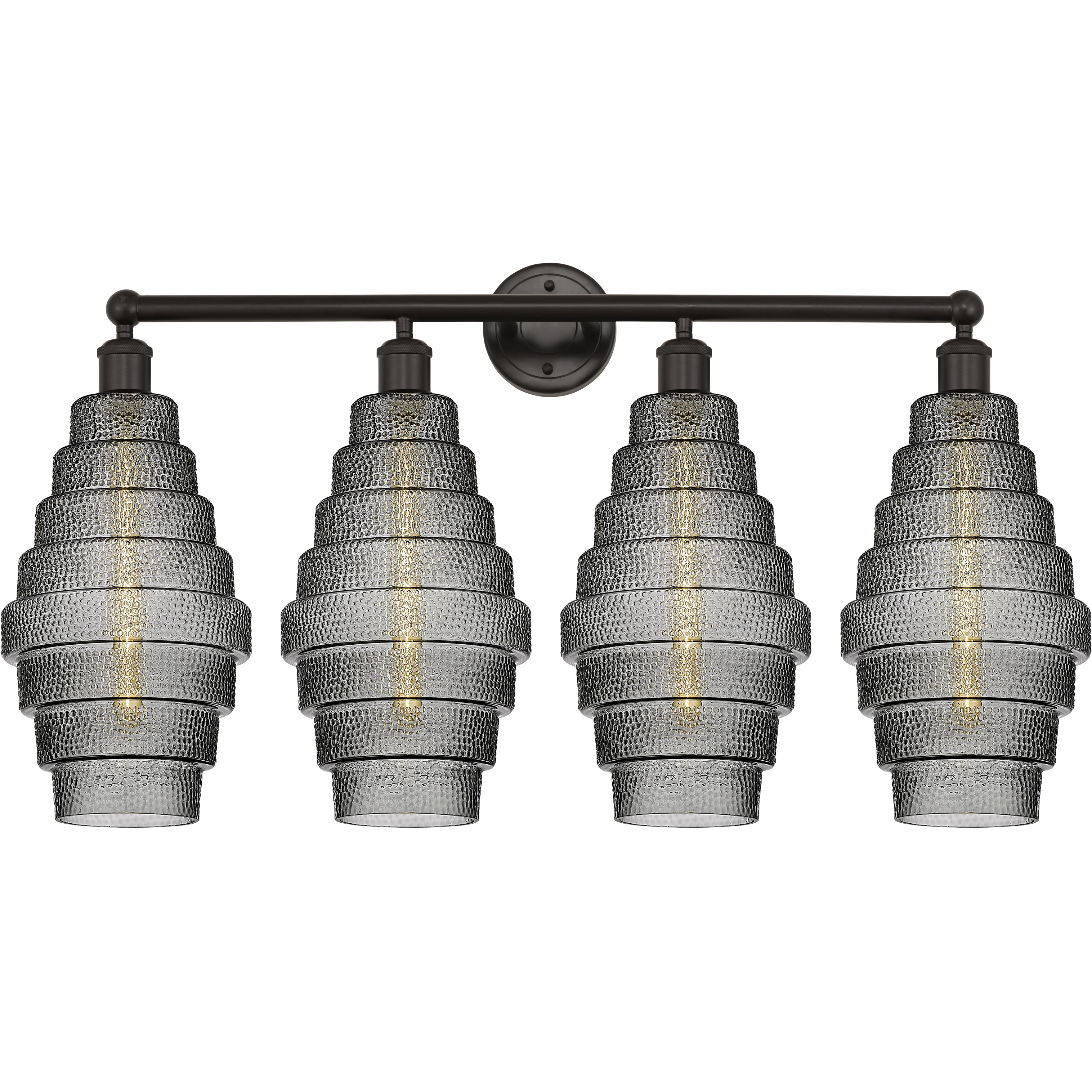 Cascade 4 Light 35 inch Oil Rubbed Bronze Bath Vanity Light Wall Light in Smoked