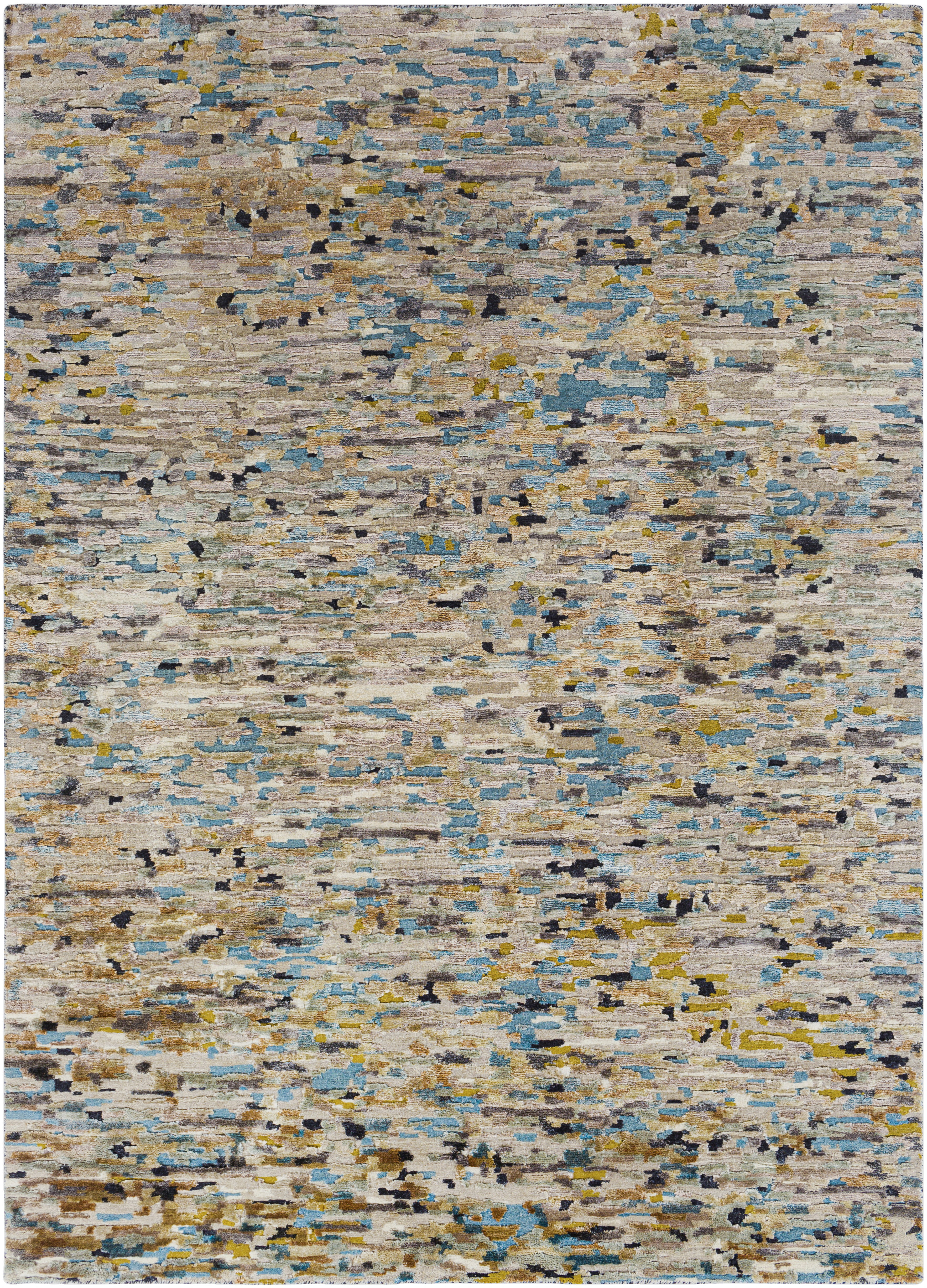 Seda 108 X 72 inch Mustard Rug in 6 X 9, Rectangle