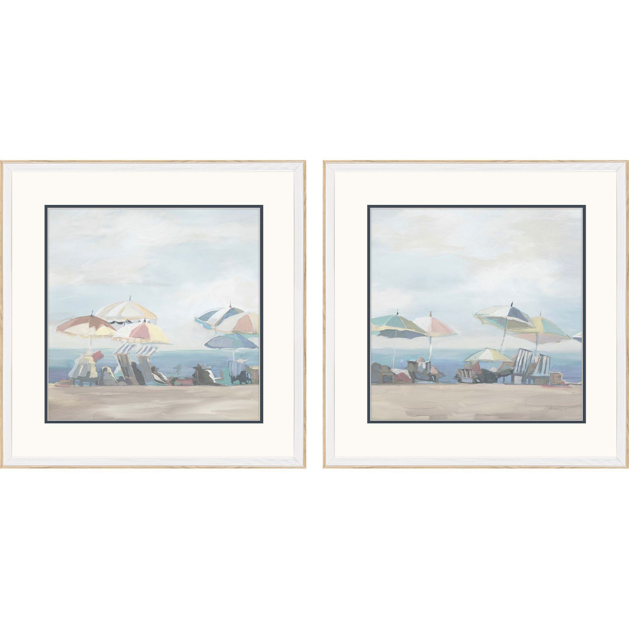 Paragon Blue and Multi and Turquoise and Yellow Framed Art