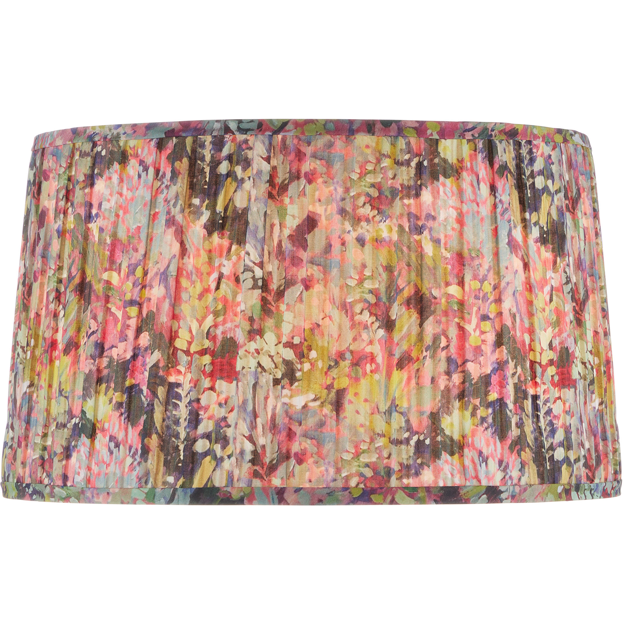 Wildflower Magenta and Green and Blue 18 inch Tapered Lamp Shade, Large