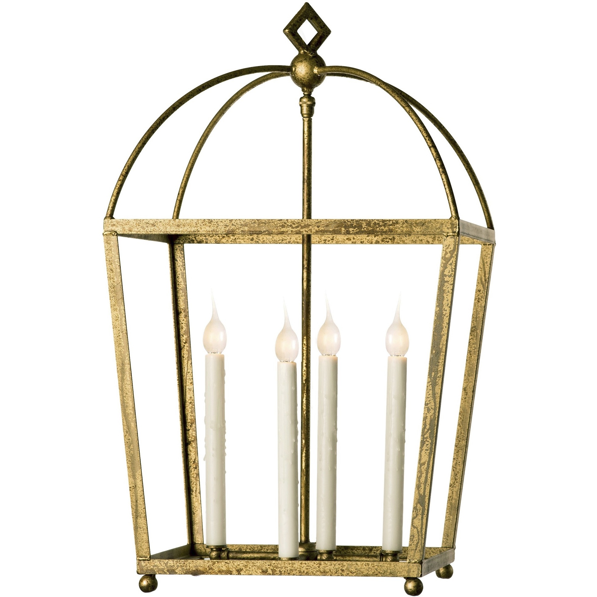 New Traditional 4 Light Old Gold Pendant Ceiling Light in Medium