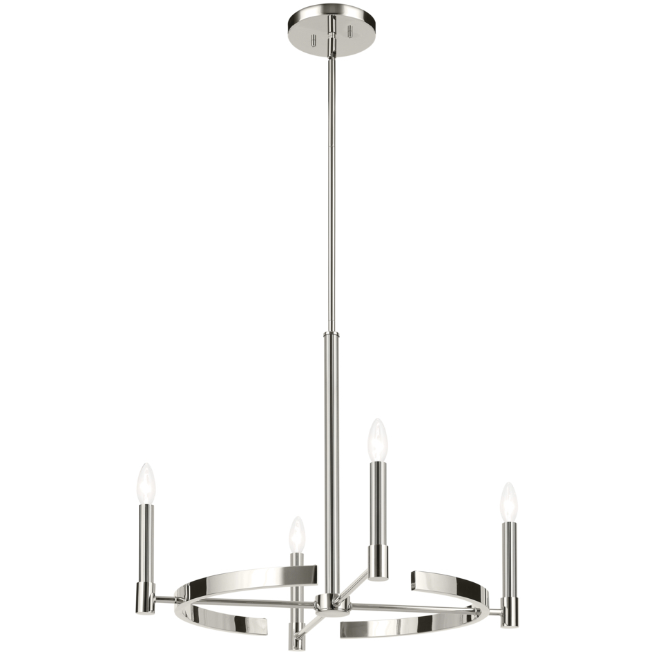 Tolani 4 Light Polished Nickel Chandelier Ceiling Light