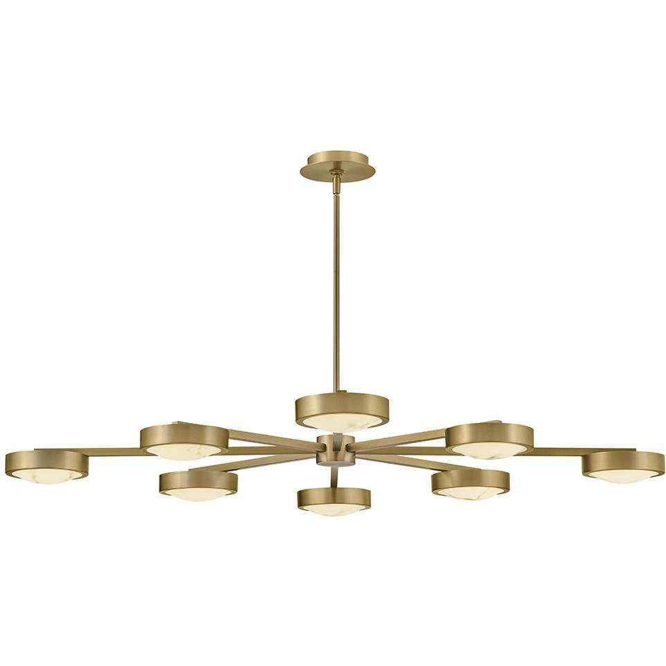 Cava LED 50 inch Lacquered Brass Semi-flush Mount Ceiling Light