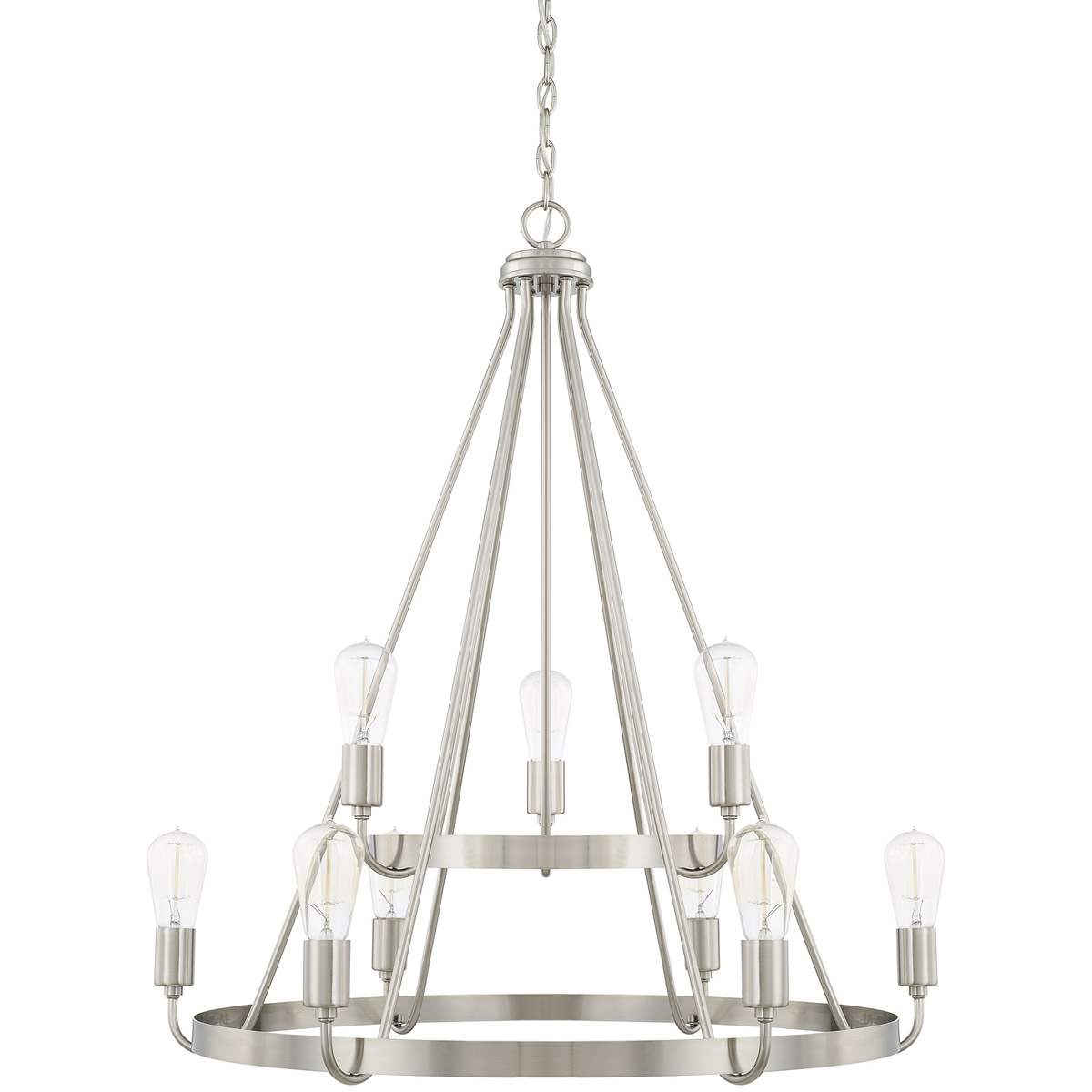 Tanner 9 Light 31.25 inch Brushed Nickel Chandelier Ceiling Light