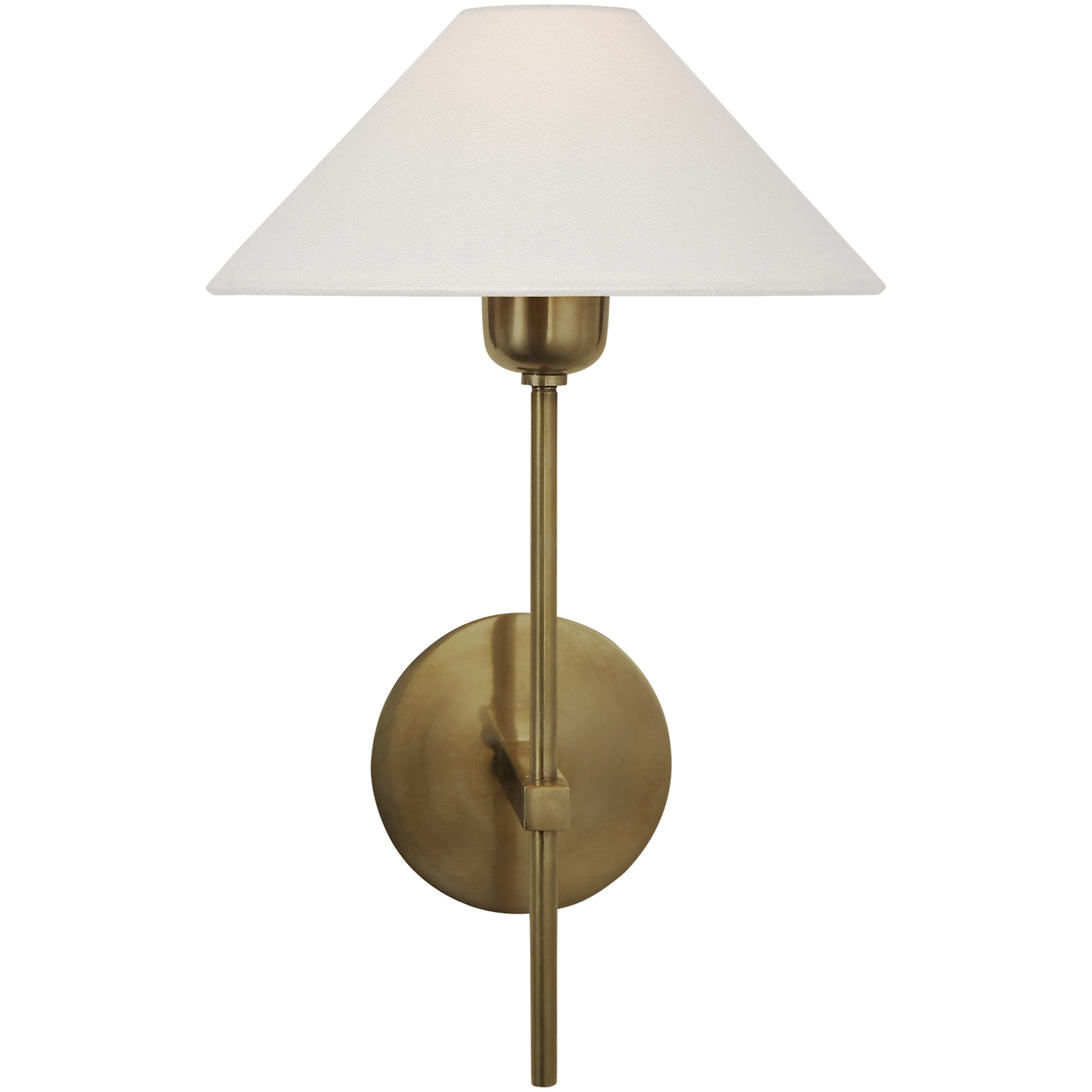 Visual Comfort Signature Collection J. Randall Powers Hackney 1 Light 9 inch Hand-Rubbed Antique Brass Single Sconce Wall Light in Linen SP2022HAB-L - Open Box